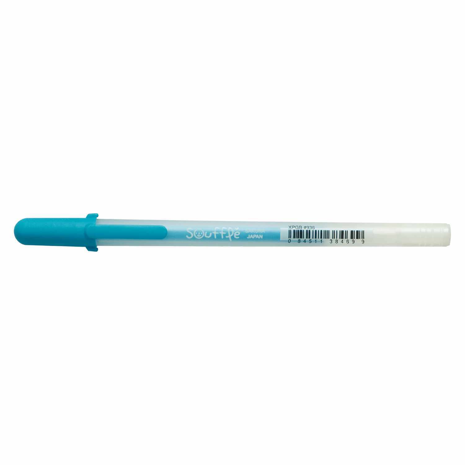 Gelly Roll Soufflé Gelstift von SAKURA in Blau, ideal für kreative Dekorationen und Bastelprojekte.