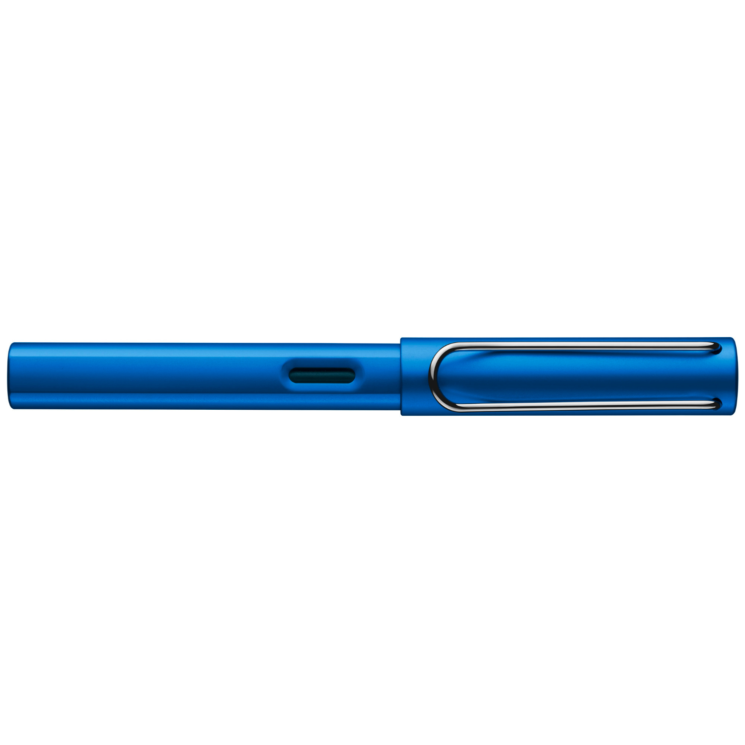 Füllhalter AL-star in leuchtendem Blau von Lamy mit mittlerer Feder, ideal für stilvolles Schreiben.
