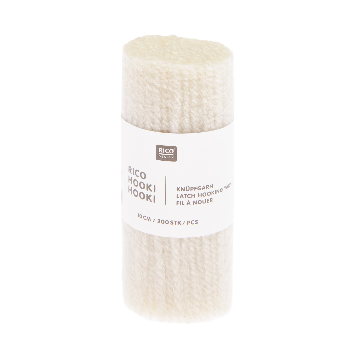 Rico Hooki Hooki Knüpfgarn in Off White, 10cm, von Rico Design. Ideal für kreative Handarbeiten.