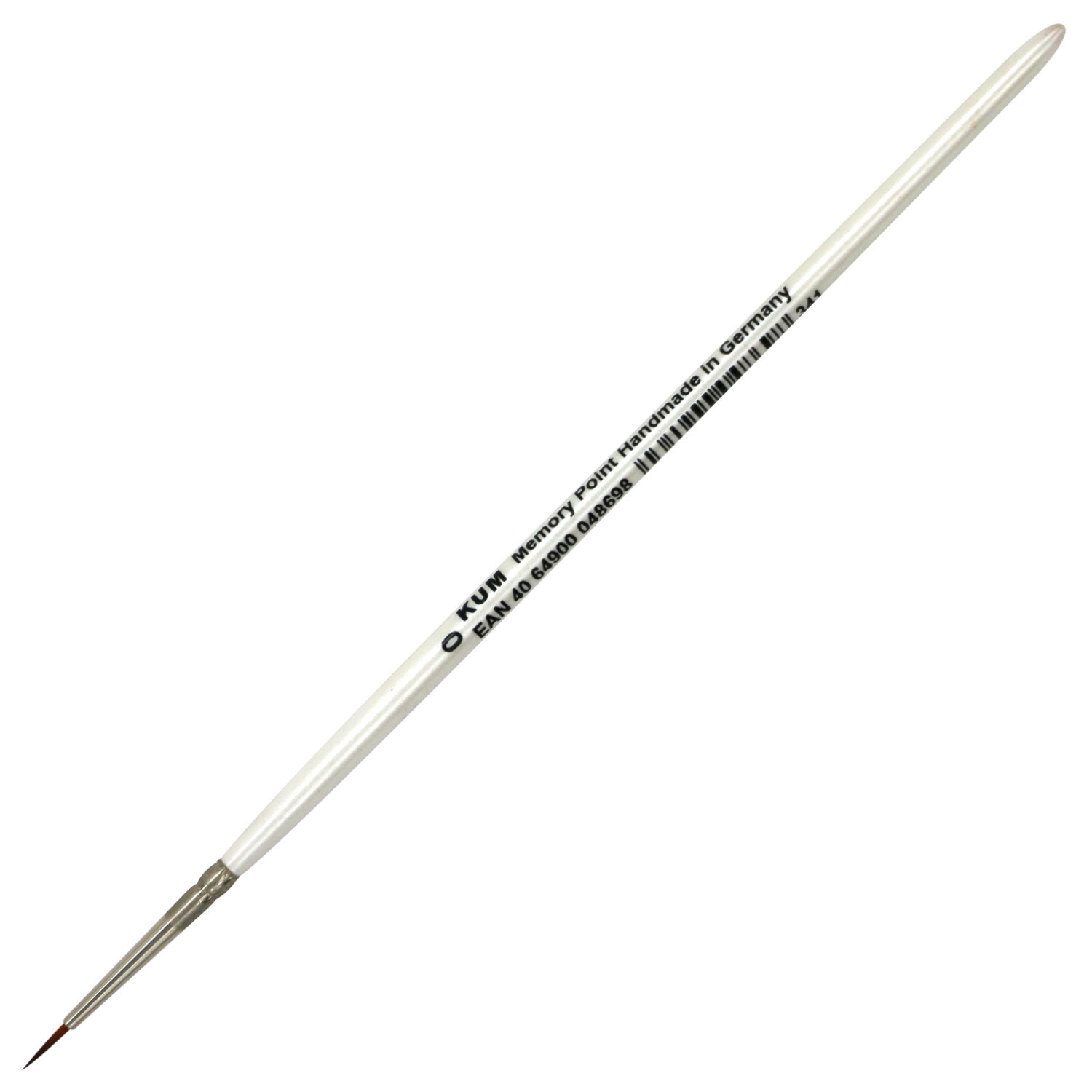 Pinsel Memory Point rund: Weißer, feiner Künstlerpinsel von KUM, ideal für präzises Malen.