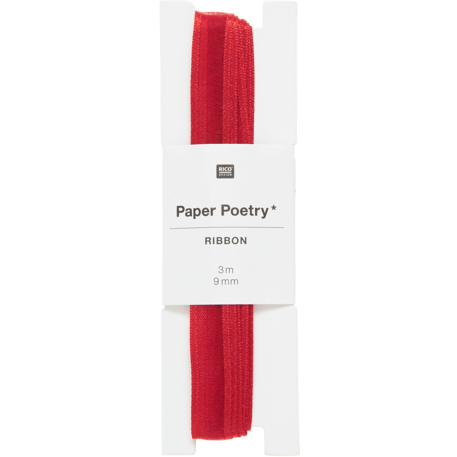 Organzaband roter Rand von Rico Design