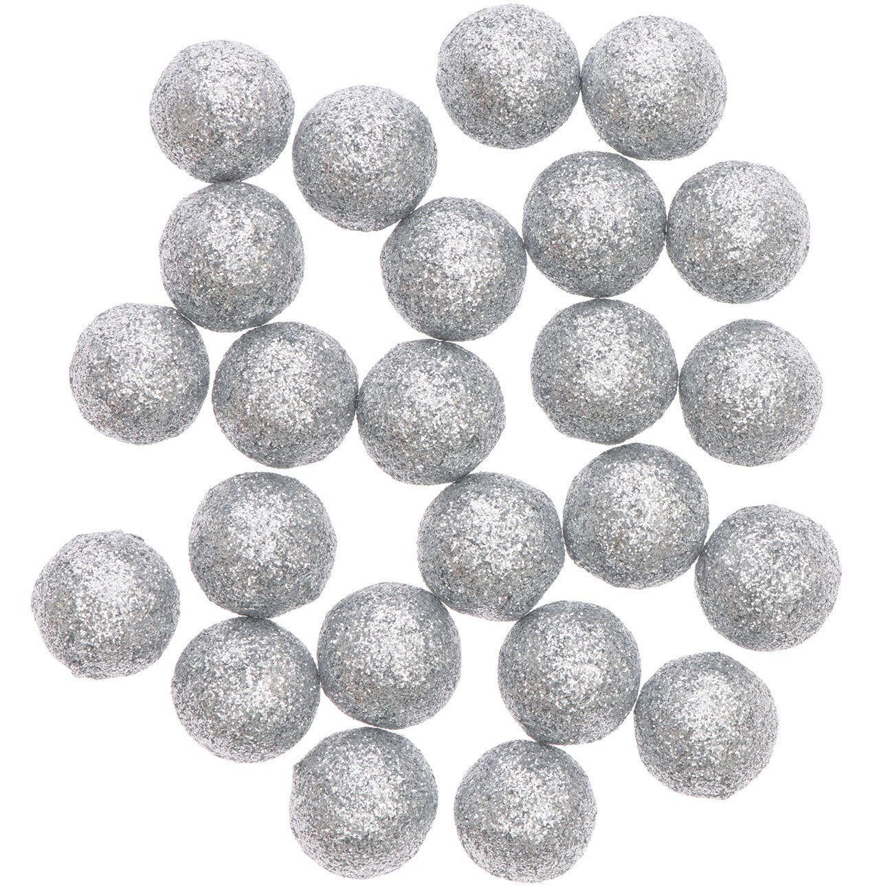 Glitterkugeln silber von Rico Design: Eine Ansammlung funkelnder, silberner Kugeln für kreative Dekorationen.