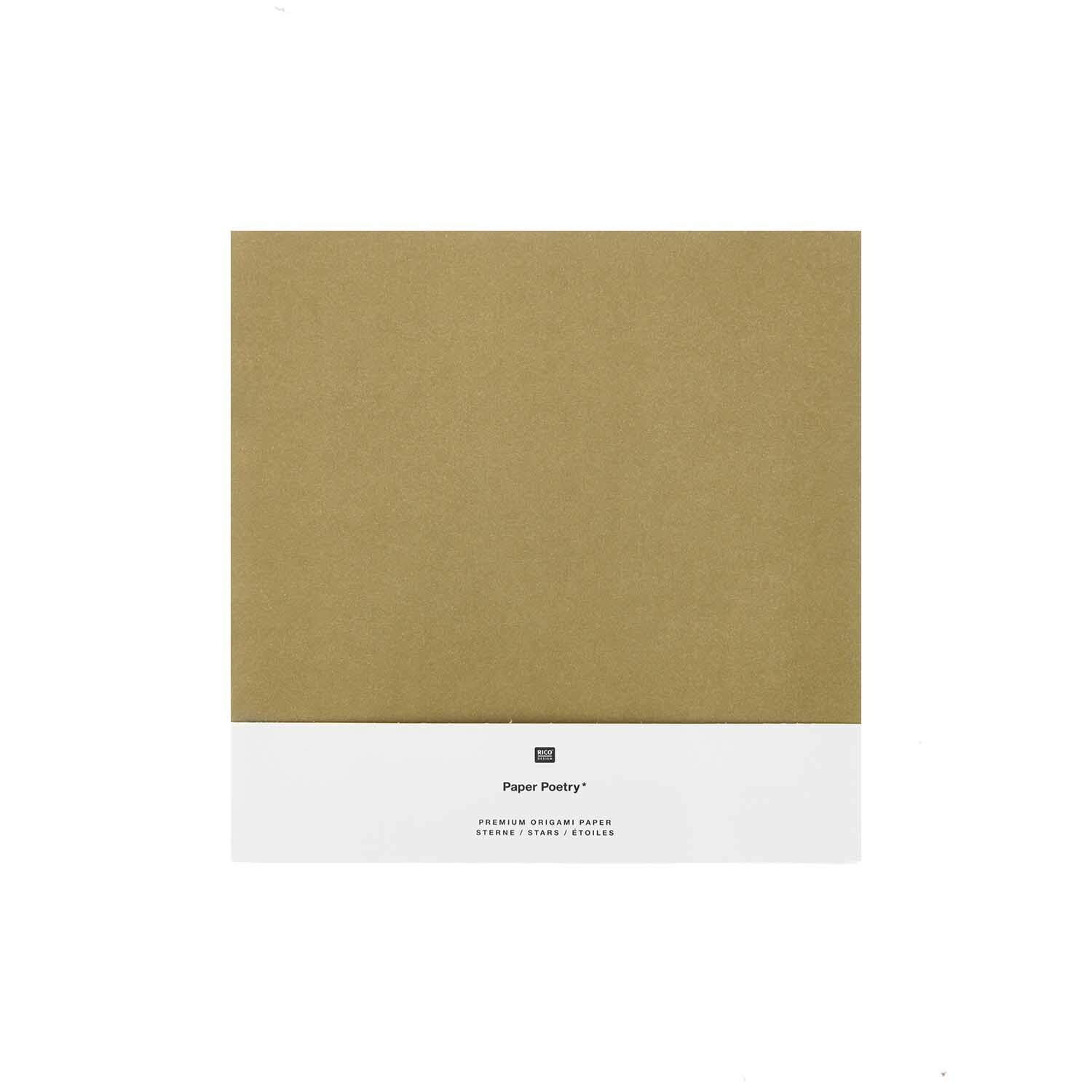 Paper Poetry Bascetta Origamipapier Gold-Silber 32 Blatt von Rico Design