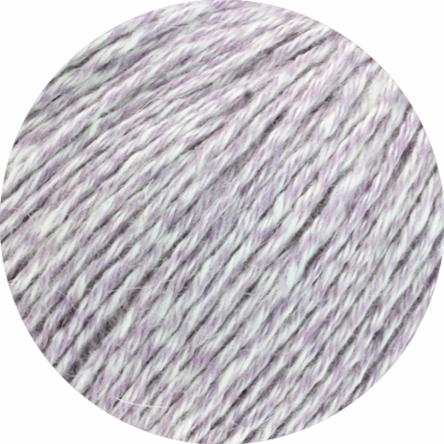 Cara: Weiches Garn von Lana Grossa in zarten Lilatönen, ideal für Strickprojekte.