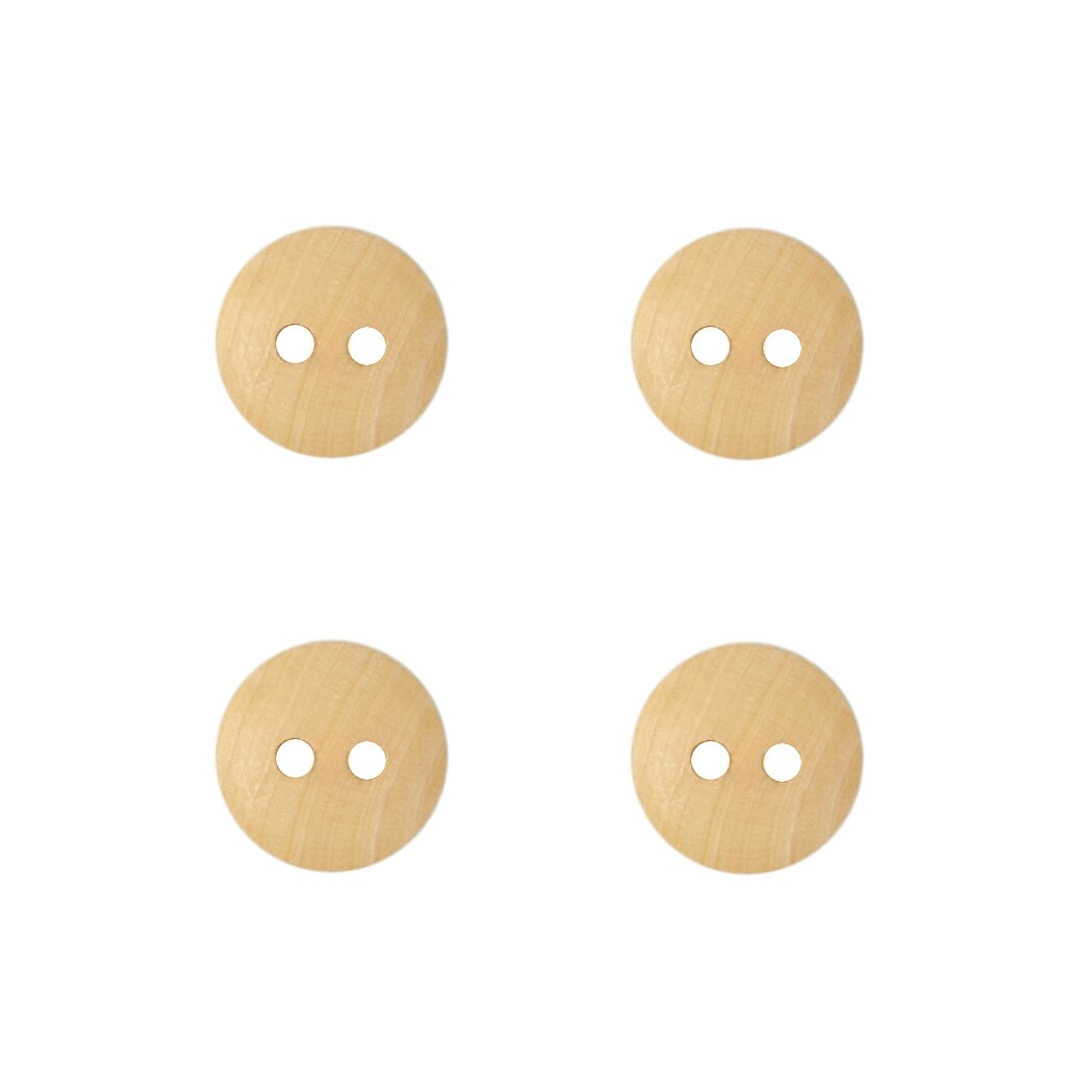 Holzknöpfe 2 Löcher 1,1cm 4 Stück von Rico Design