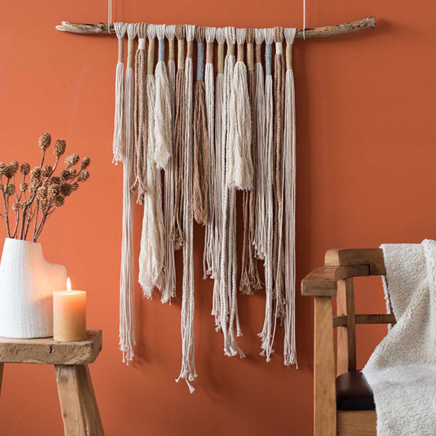 Baumwollkordel für Makramee 1mm 220m 80g Farbe Creme von Halbach Seidenbänder 