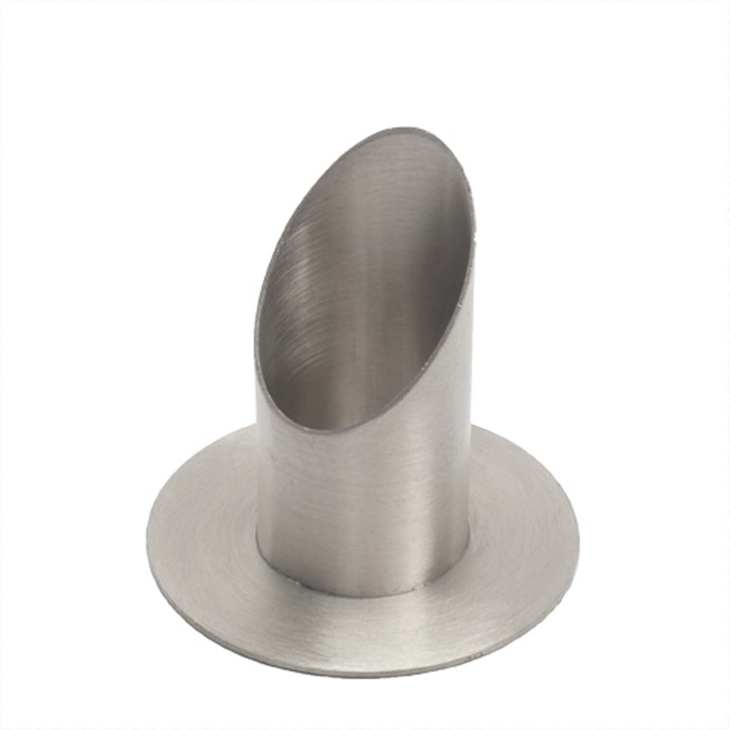 Fuß für Anlasskerze versilbert, 4 cm hoch, von Kopschitz. Schlichtes, elegantes Design aus Metall.