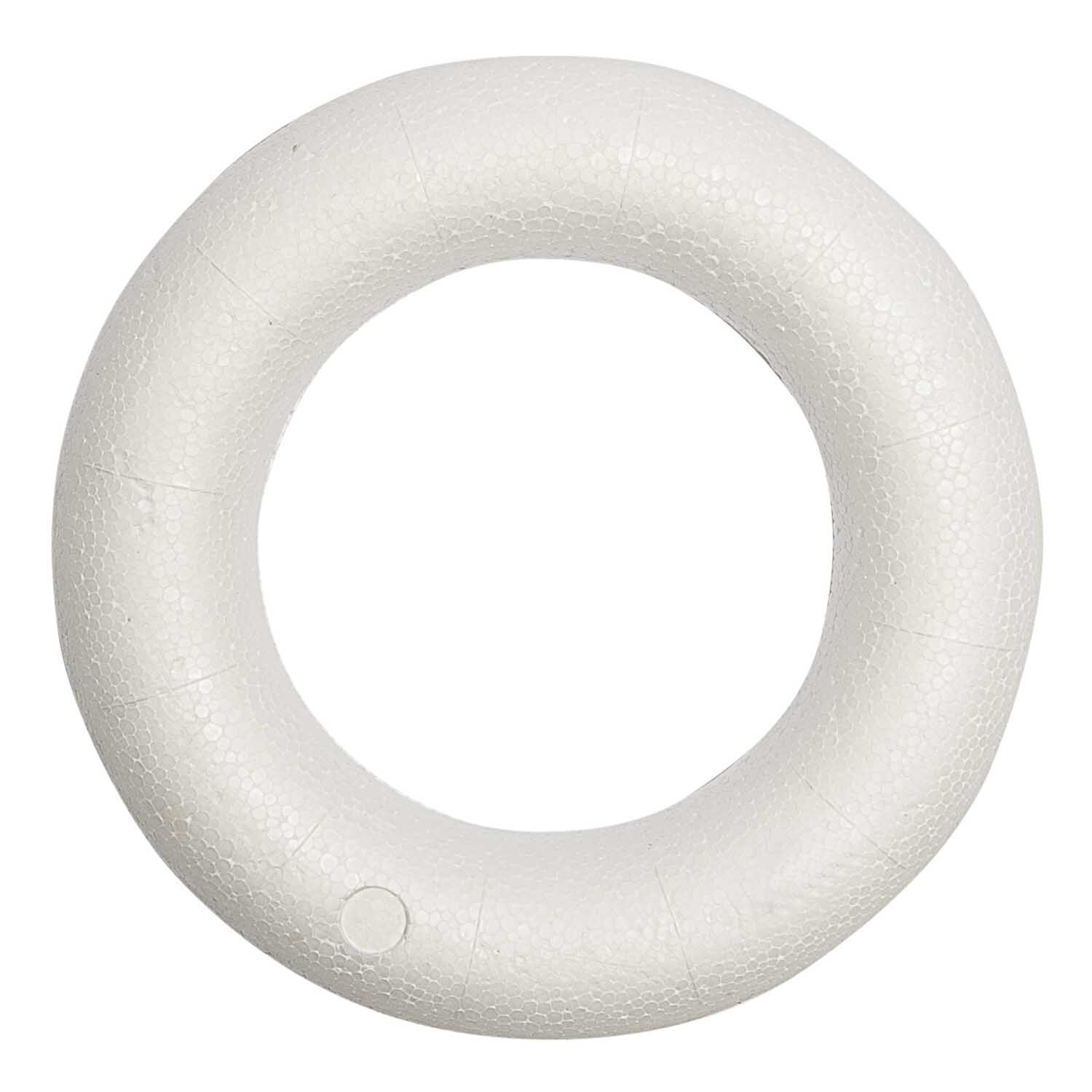 Polystyrol Halbring 25cm von Rico Design in Weiß, ideal für kreative Bastelprojekte und Dekorationen.