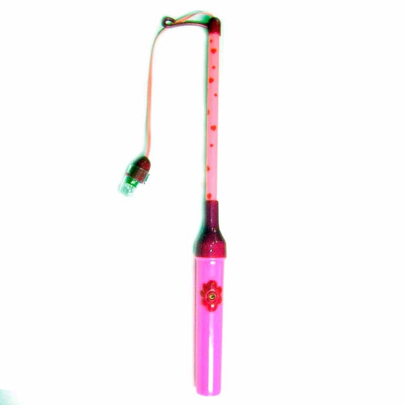 Laternenstab elektrisch mit Herzen Pink, 30cm lang, mit Herzmotiven und Kabel, ideal für Dekorationen.