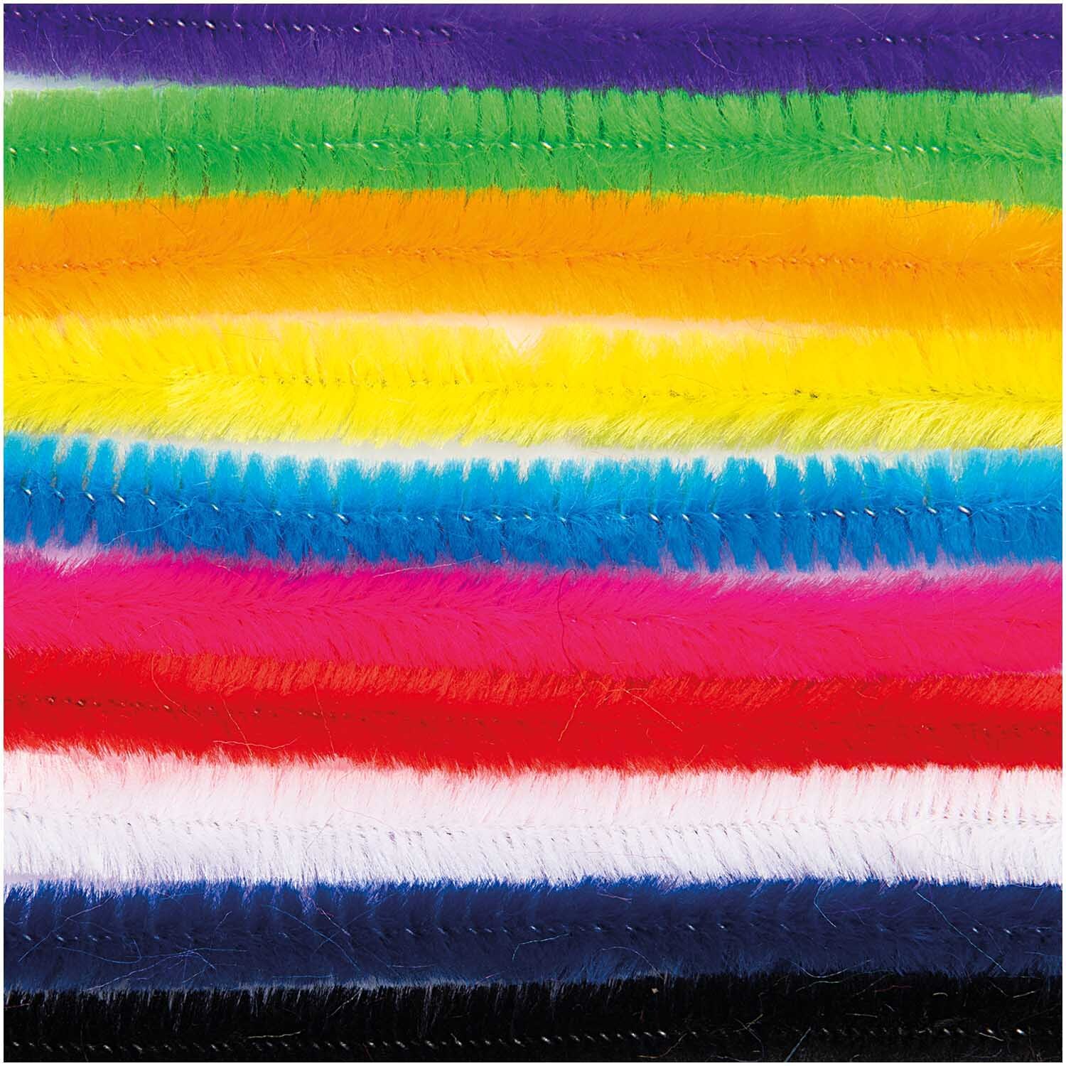 Chenilledraht-Mix 50cm 10 Stück von Rico Design in leuchtenden Farben, ideal für kreative Bastelprojekte.