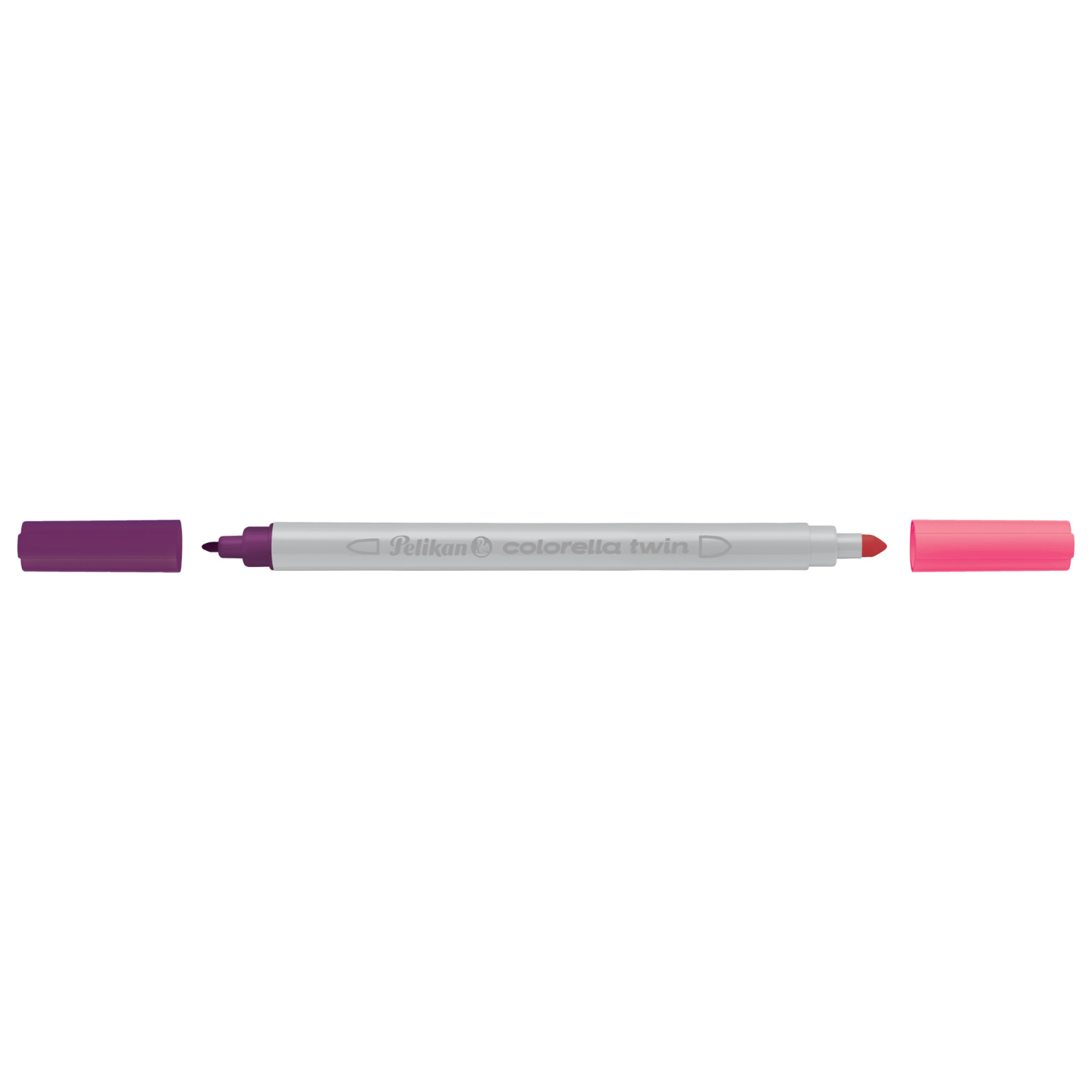 Colorella Twin Farben hell und dunkel 10 Stück von Pelikan. Mehrfarbiger Stift mit abnehmbaren Kappen in Lila und Pink. Ideal für kreative Projekte.
