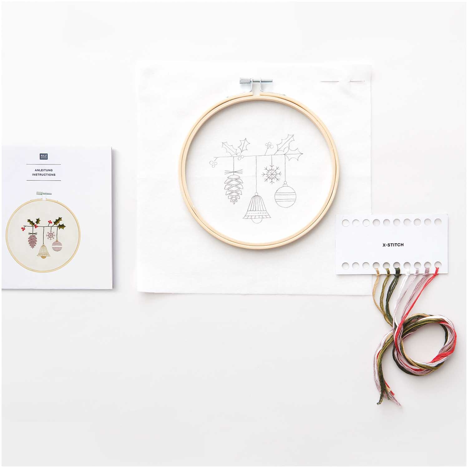 Stickpackung Grafische Glocke Bild Ø 15cm von Rico Design