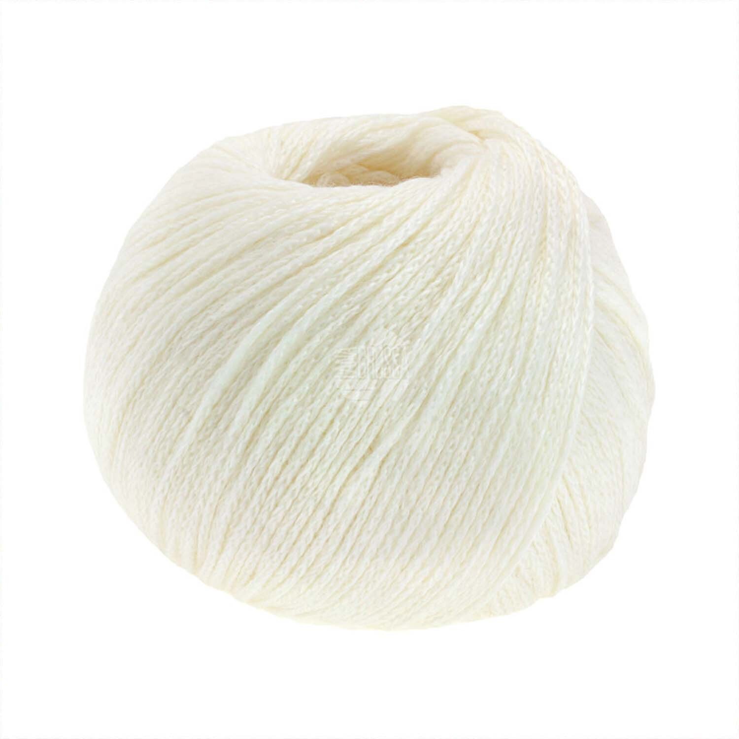 Alta Moda Cotolana, ein weiches weißes Garn von Lana Grossa, 50g 150m, ideal für Strickprojekte.