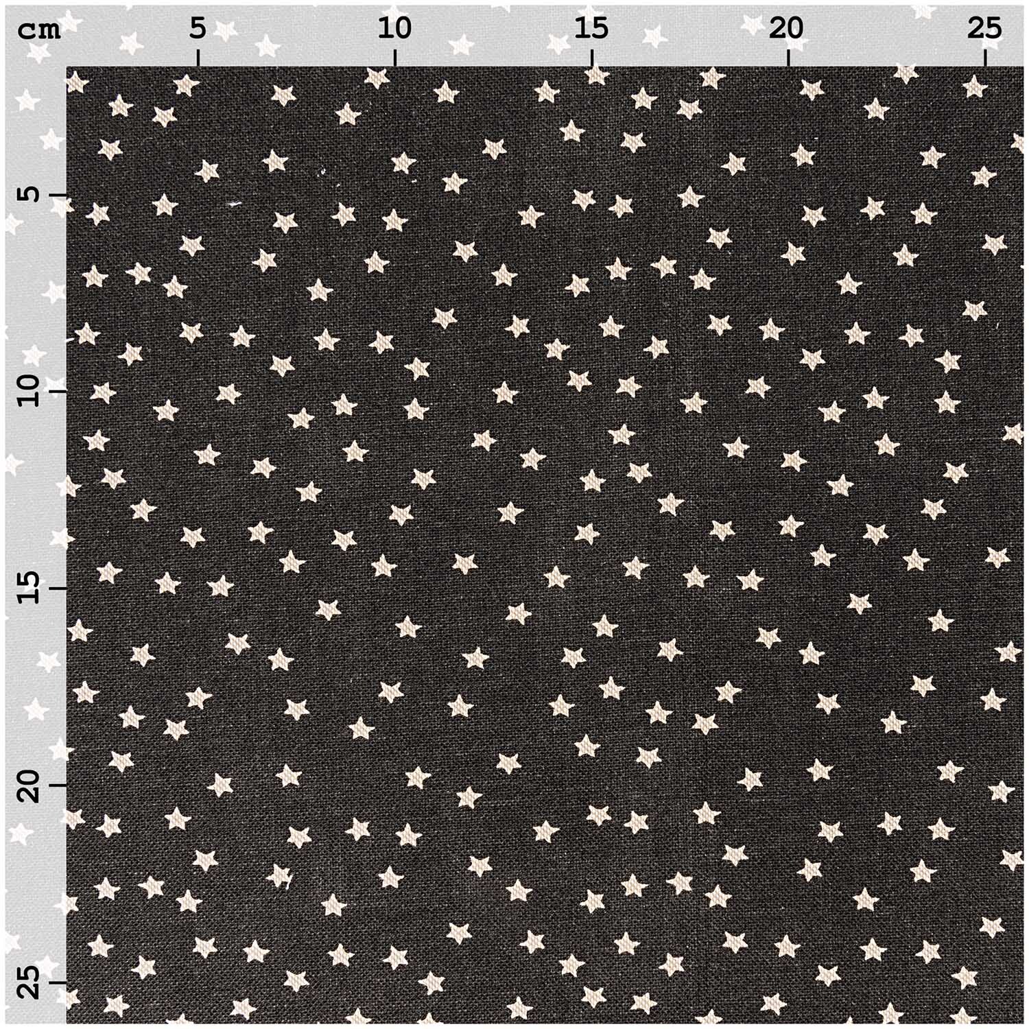 Stoff Sterne schwarz-natur 140cm von Rico Design