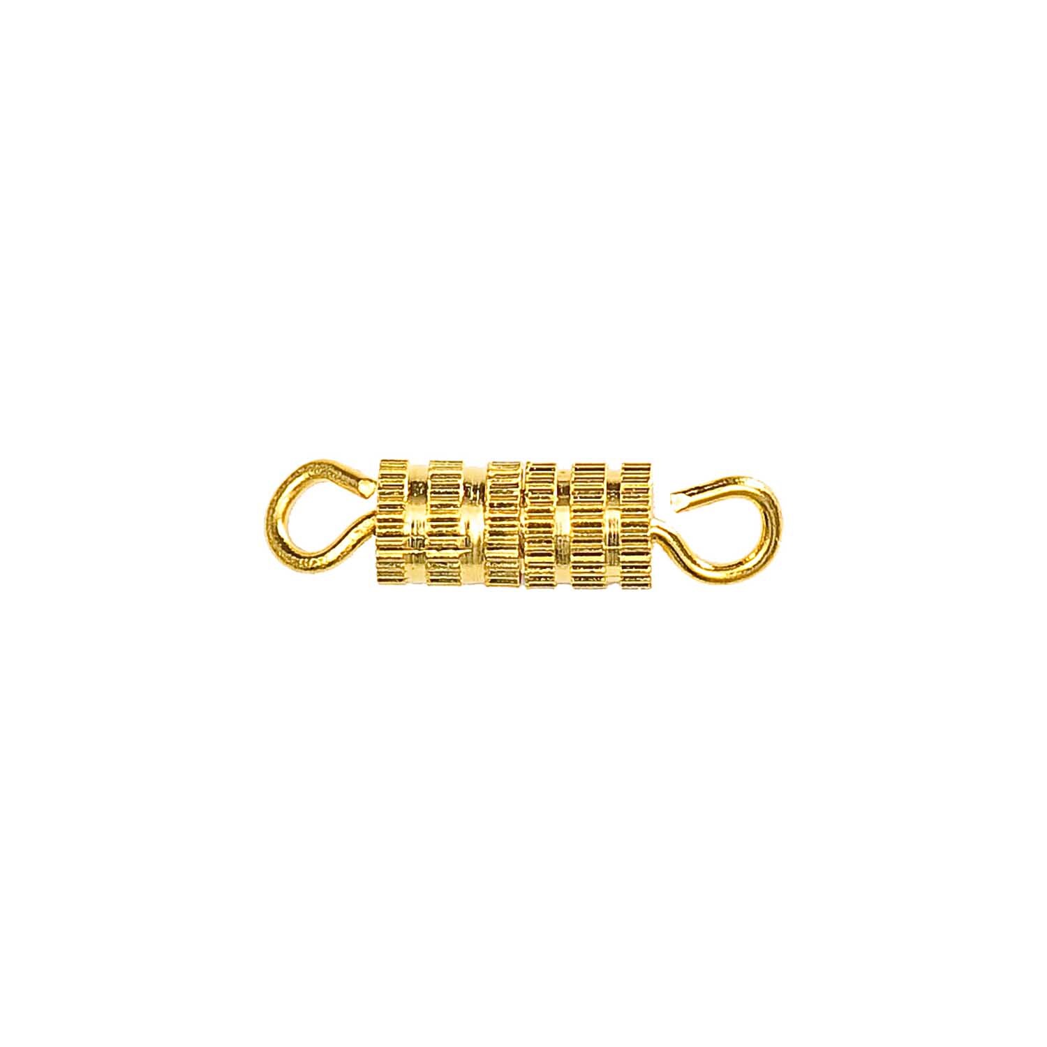 Schraubverschluß gold 13mm von Rico Design, ideal für Schmuckherstellung, zeigt feine Details und glänzende Oberfläche.