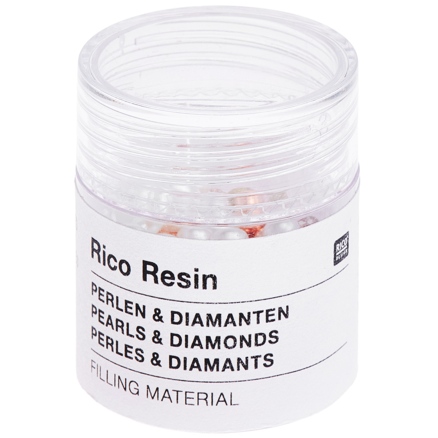 Füllmaterial für Resin Perlen, Diamanten, Kügelchen 13,5g Farbe Roségold von Rico Design