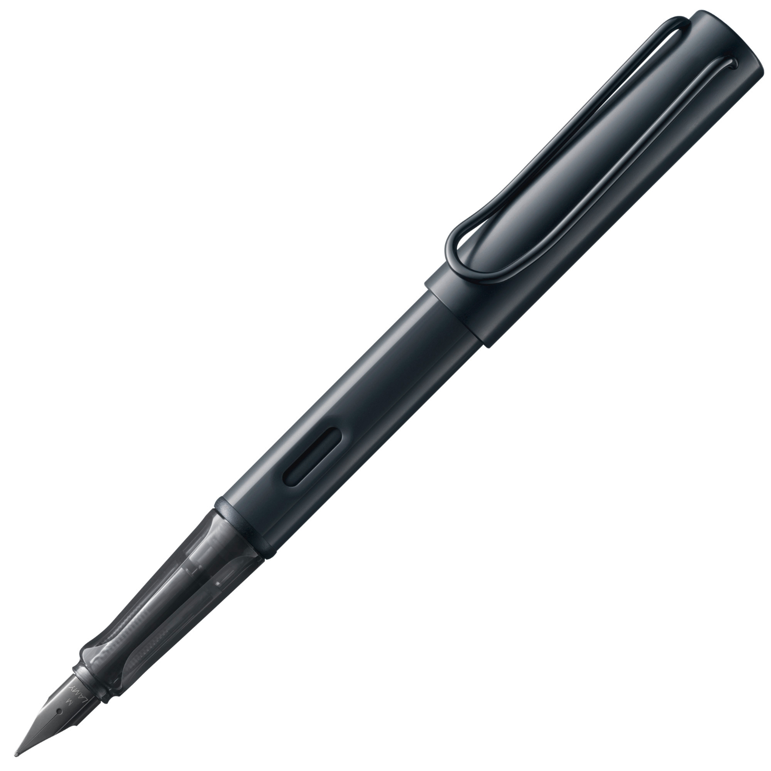 Füllhalter AL-star von Lamy in elegantem Schwarz mit mittlerer Feder, ideal für stilvolles Schreiben.