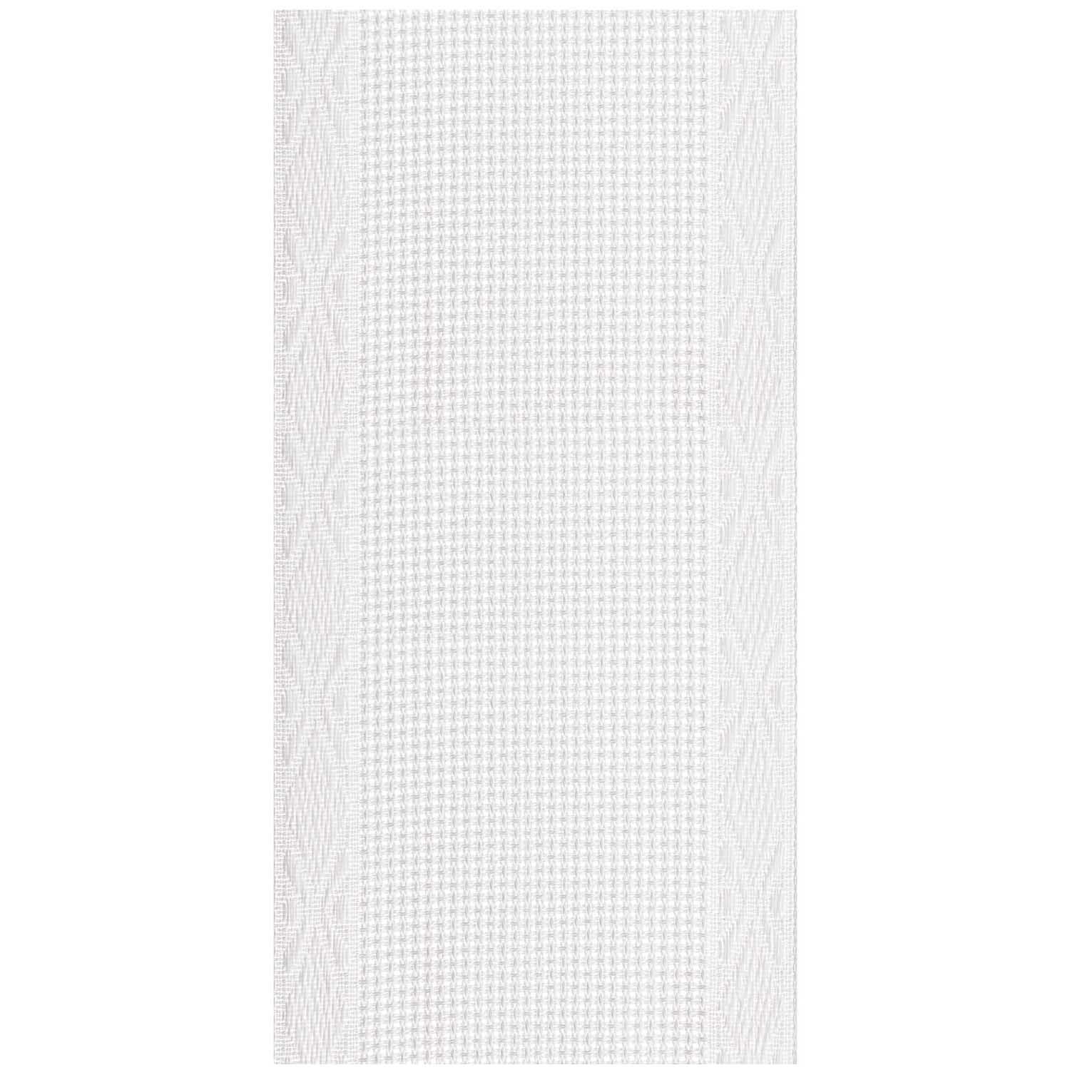 Aidaband mit Rand von Rico Design, 7 cm breit, zeigt feines Webmuster in hellem Ton.