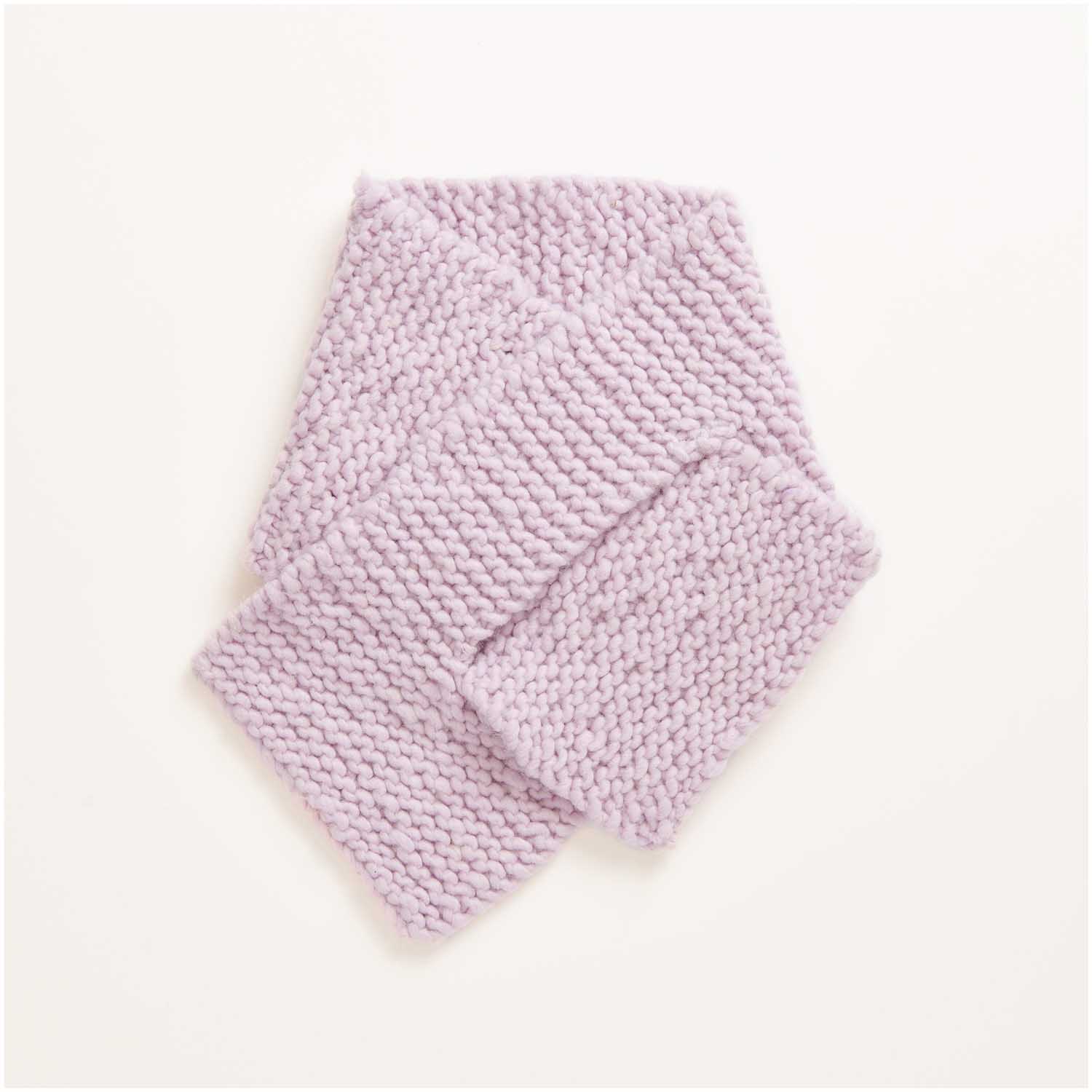 Gestrickter Schal Lila: Modell 25 aus dem Heft Rico Kids 12