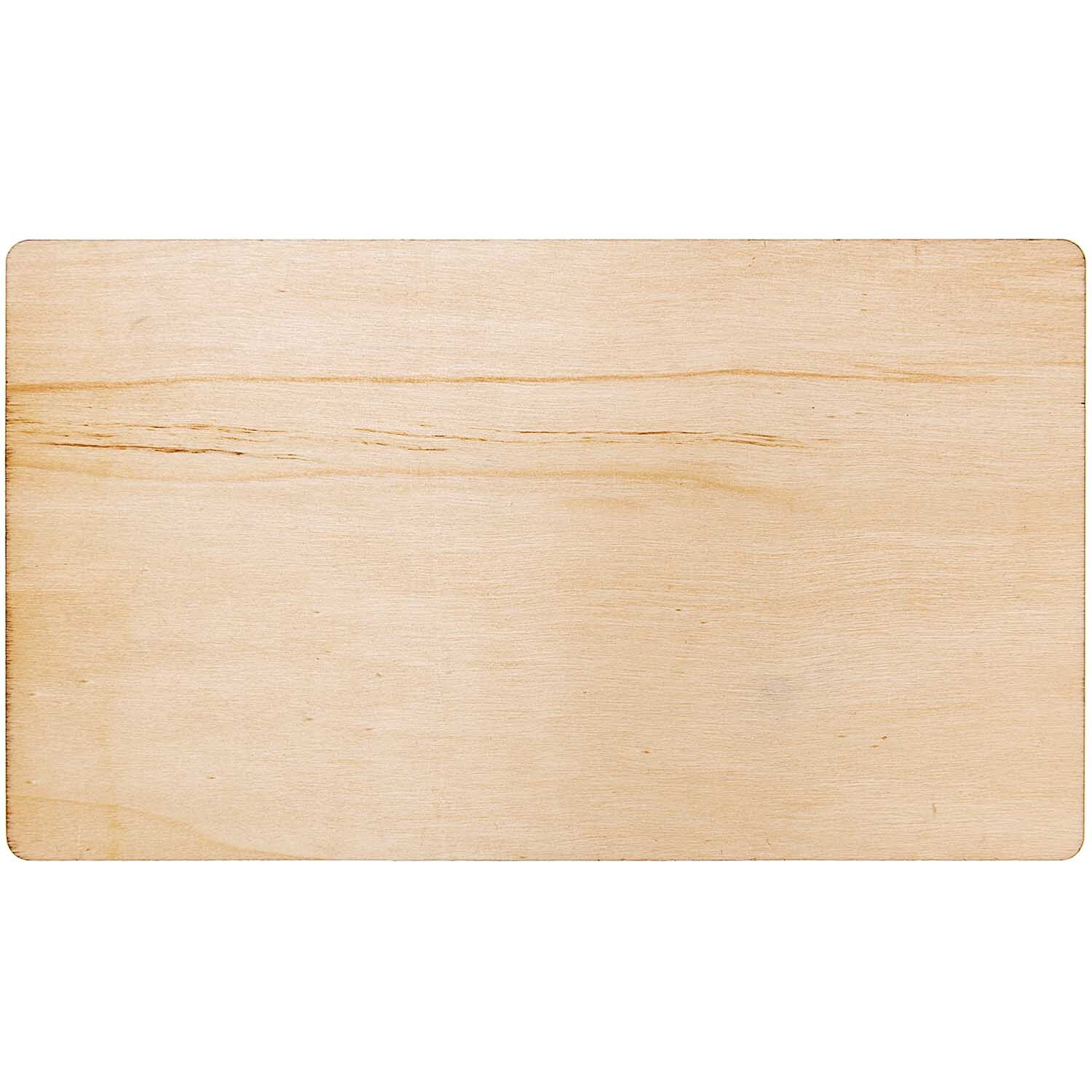 Frühstücksbrettchen aus Holz 25x15cm von Rico Design, zeigt eine glatte, natürliche Holzoberfläche.