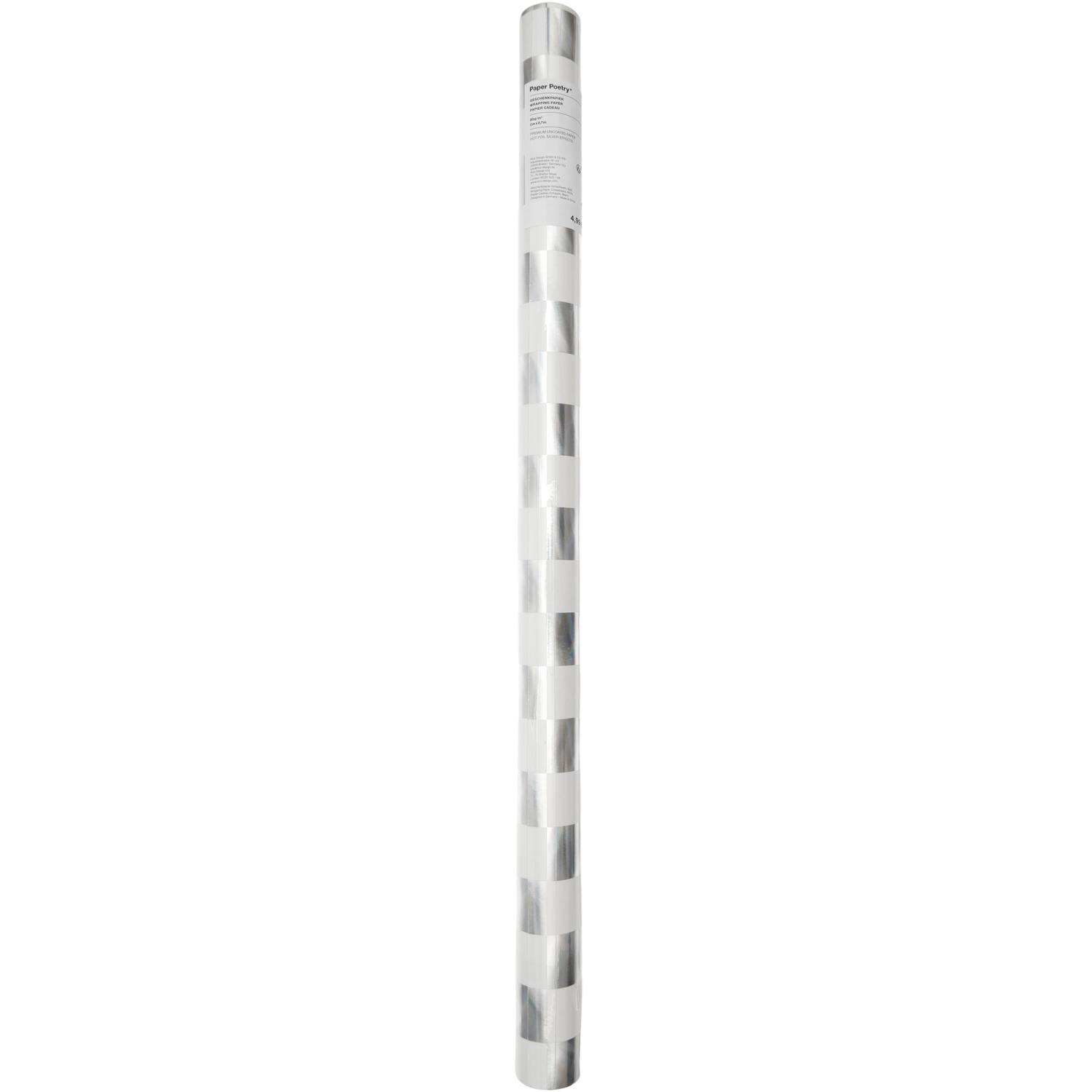 Paper Poetry Geschenkpapier Schachbrett  200x70cm 80g/m² Farbe Weiß von Rico Design
