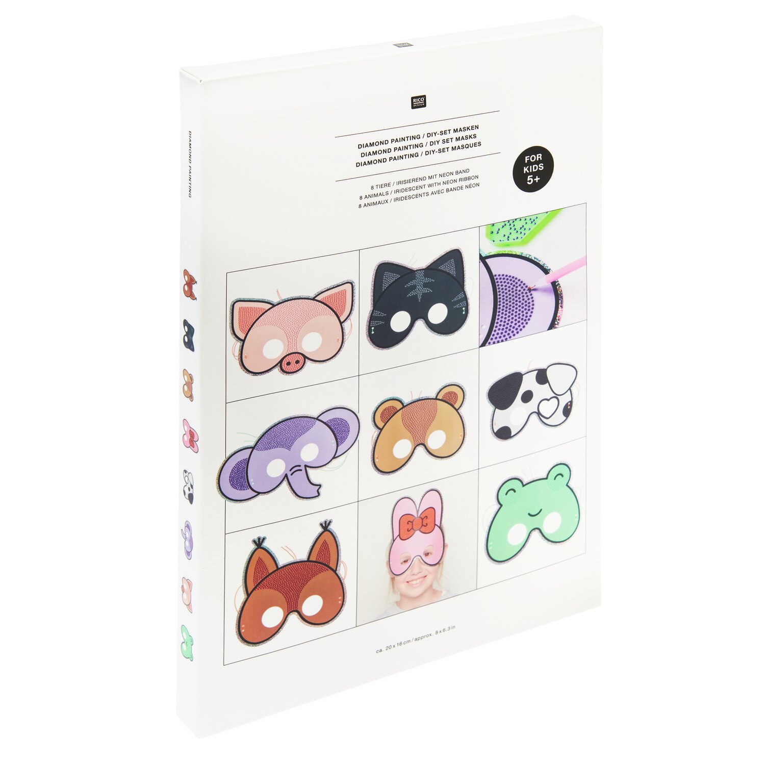 Diamond Painting Masken Tiere 52-teilig von Rico Design