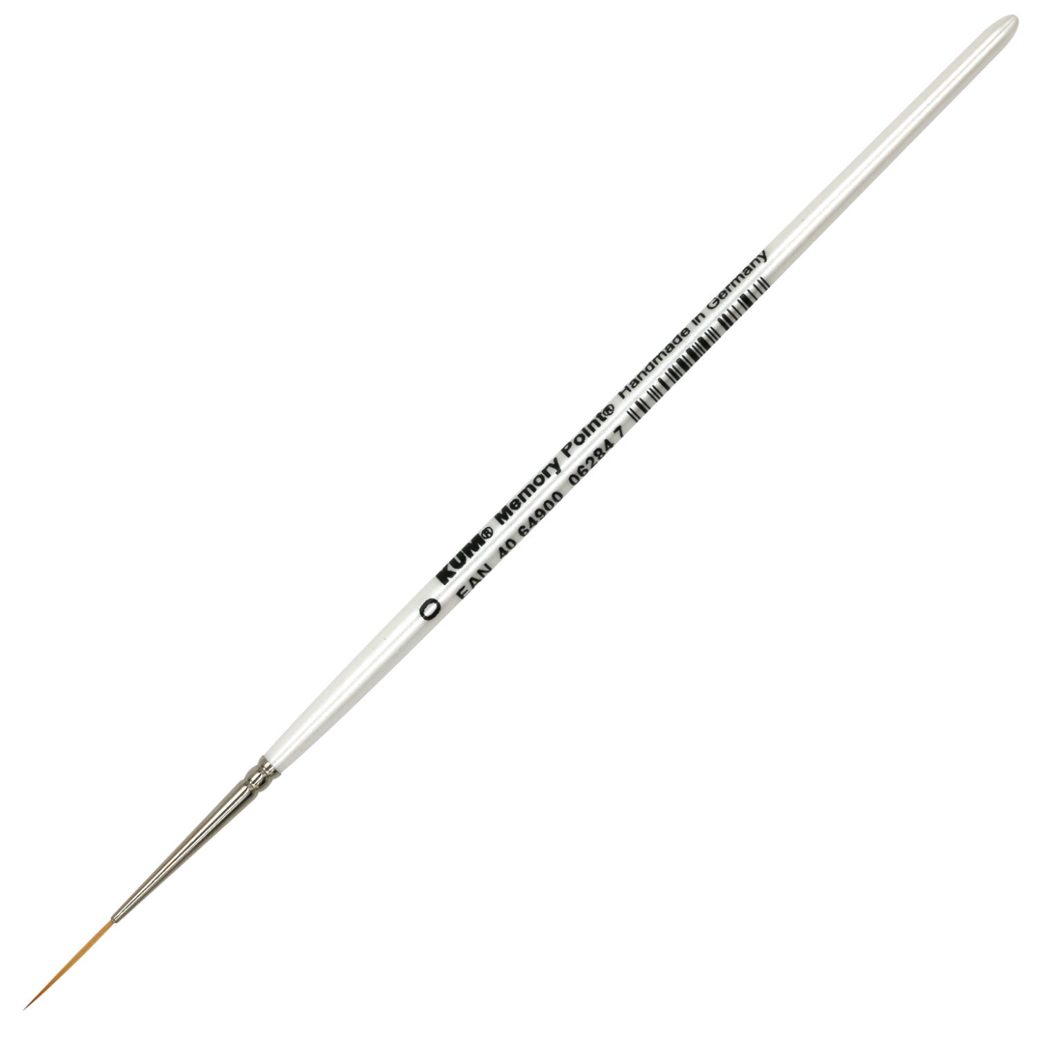 Pinsel Memory Point Liner, feiner weißer Pinsel von KUM, ideal für präzise Linienführung.