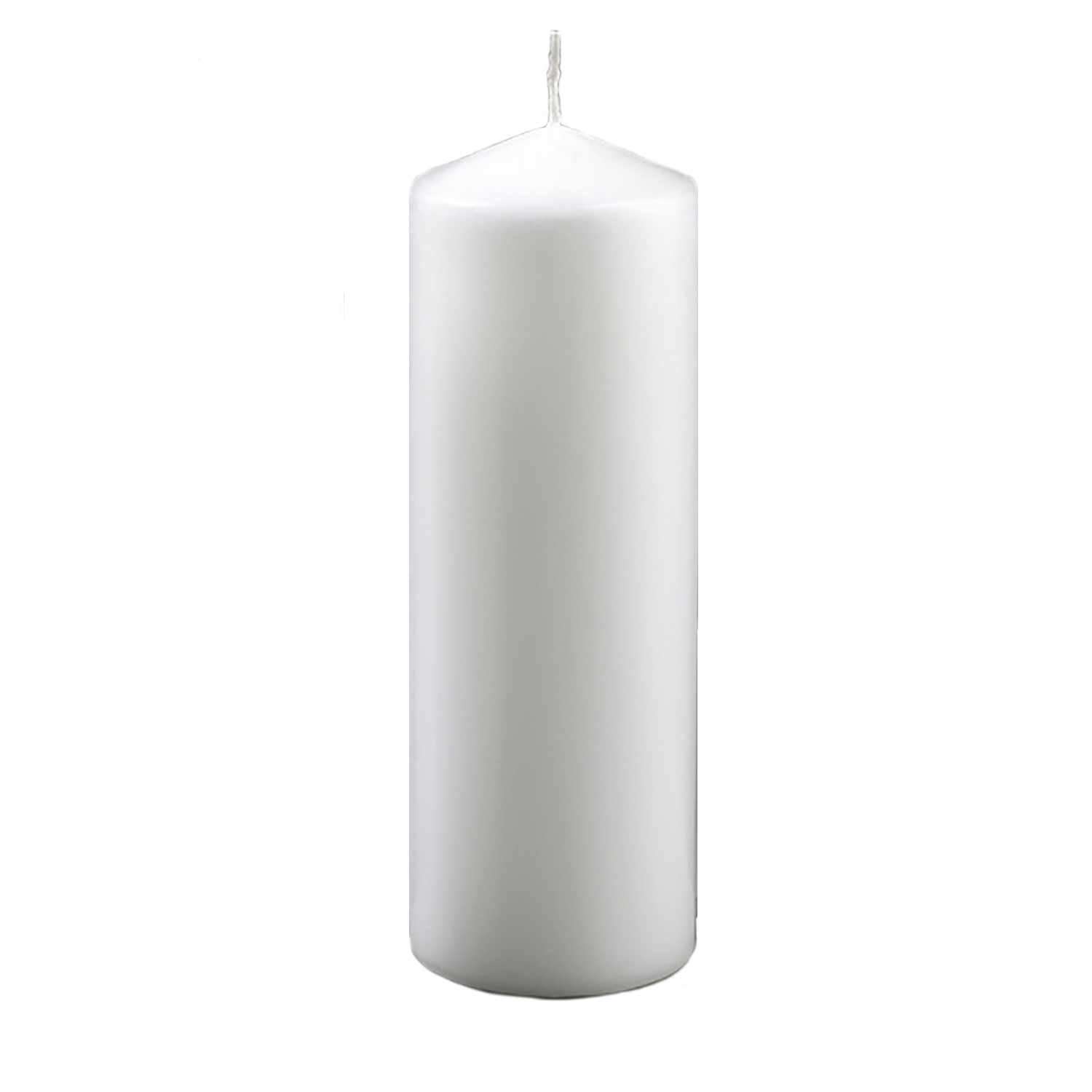Kerze weiß 20x7cm von efco: Elegante, zylindrische Kerze in schlichtem Design, ideal für Dekorationen.