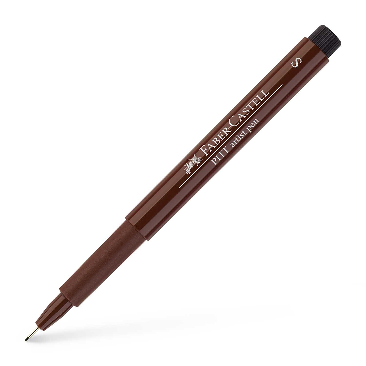 PITT artist pen superfine von Faber Castell in Sepia Dkl., ideal für präzises Zeichnen.
