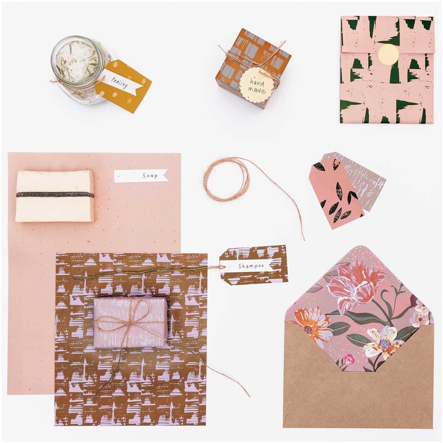 Paper Poetry Motivpapierblock Nature Matters mit floralen und geometrischen Mustern, ideal für kreative Projekte.
