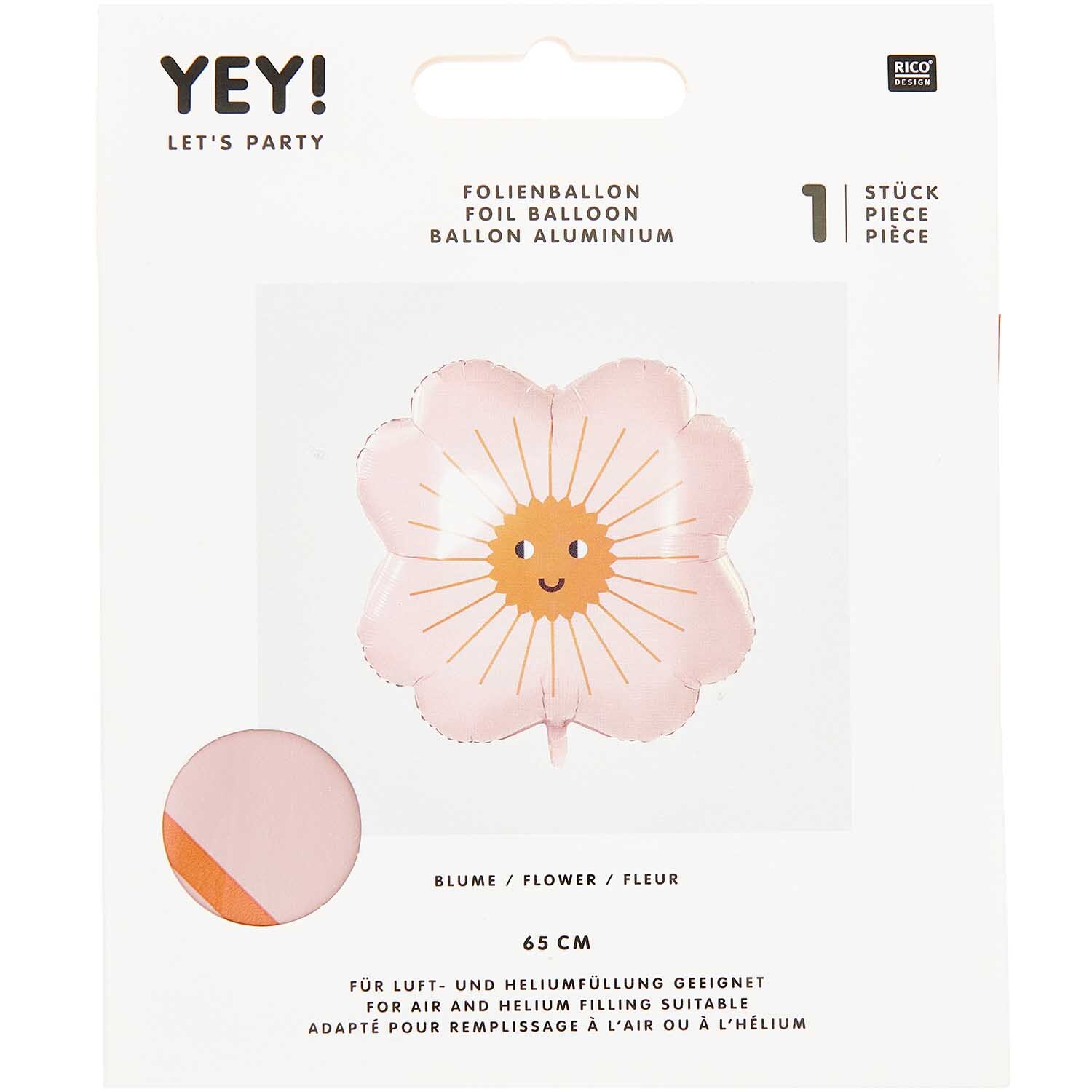 Folienballon Blume 65cm von Rico Design