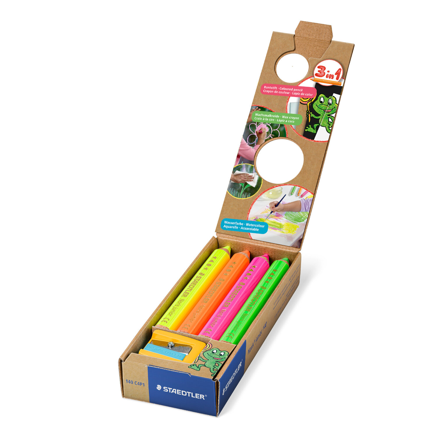 Noris Junior Buntstifte Set Neon 4 Stück von STAEDTLER