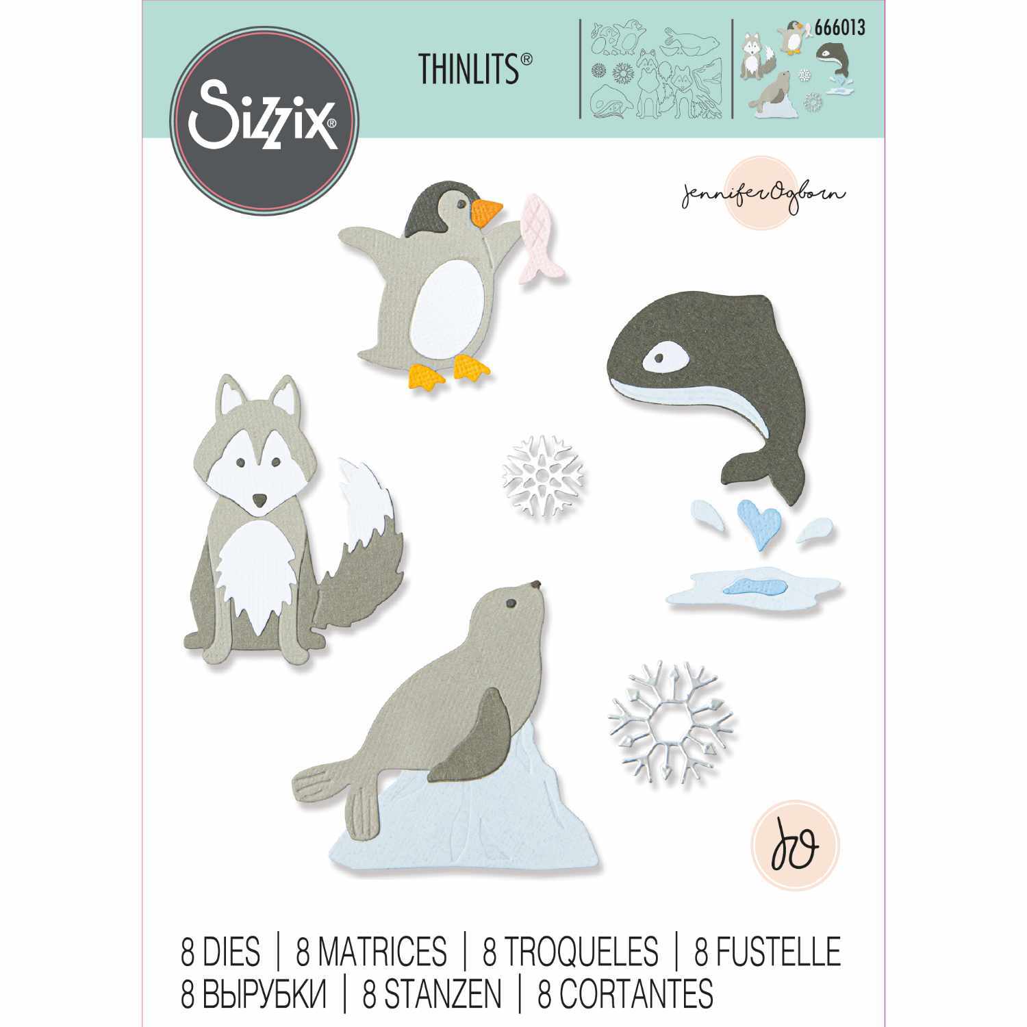 Thinlits Die Set Arctic Animals by Jennifer Ogborn von idee. Creativmarkt