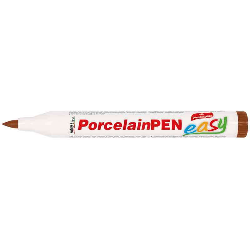 Hobby Line Porcelain PEN in Braun von KREUL, ideal zum Bemalen von Porzellanoberflächen.