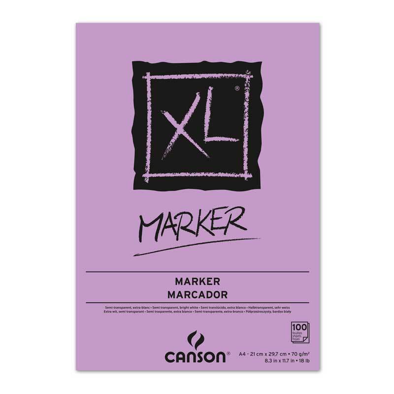 XL Block Marker A4 100 Blatt von Canson, lila Block mit 100 Seiten für Markerzeichnungen.