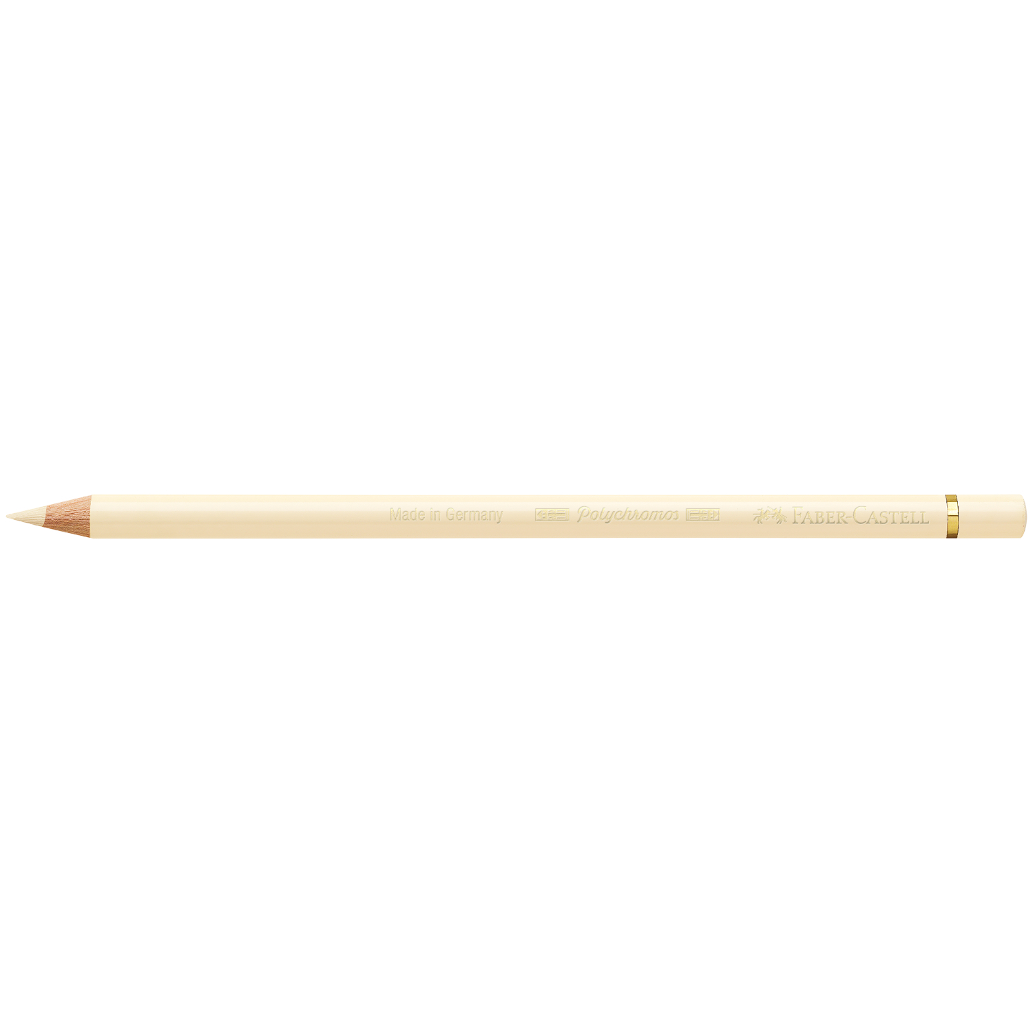 Polychromos Farbstift von Faber Castell in Elfenbein, ideal für präzises und hochwertiges Zeichnen.