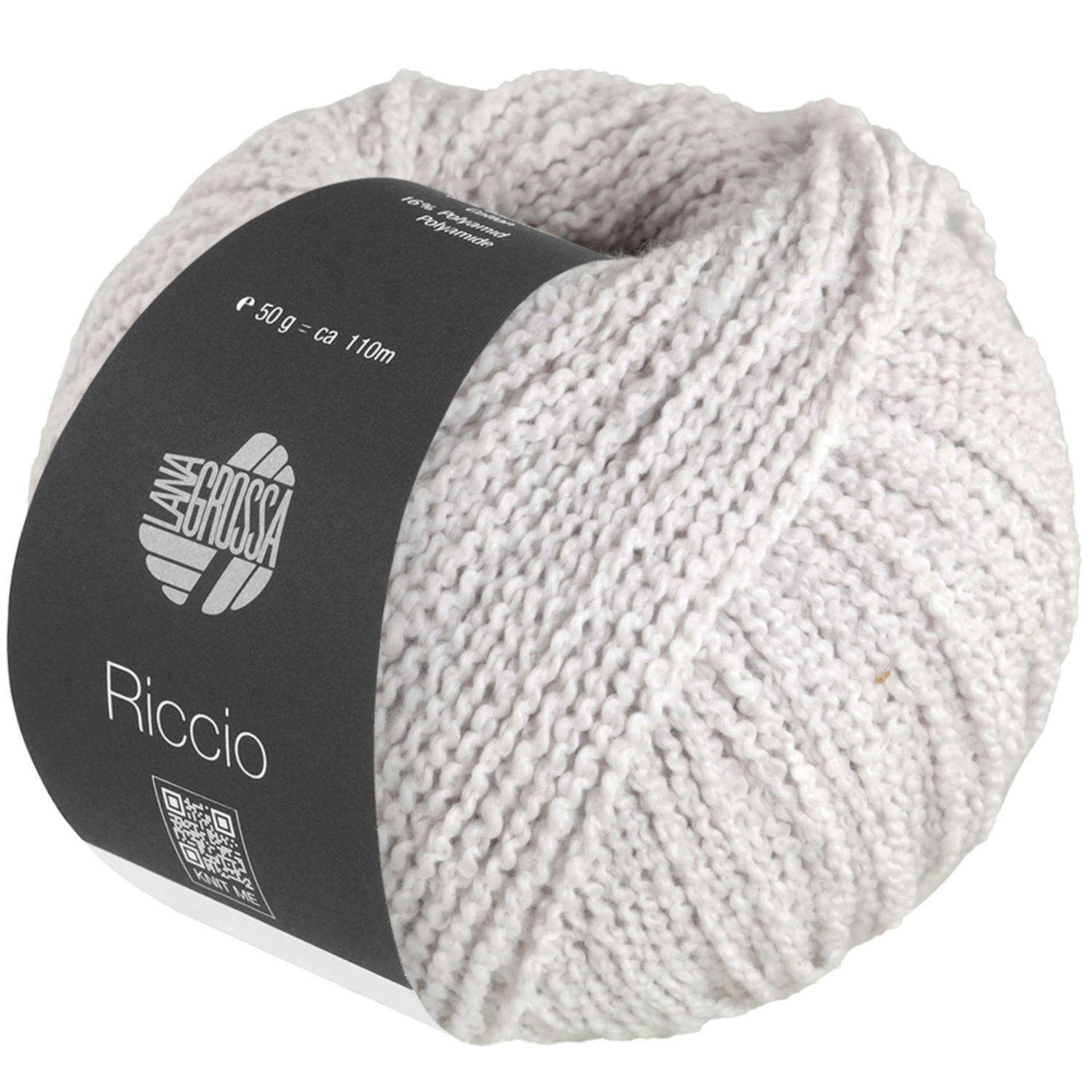 Riccio Wolle von Lana Grossa in Lichtblau, 50g 110m. Ideal für Strickprojekte, weiche Textur.