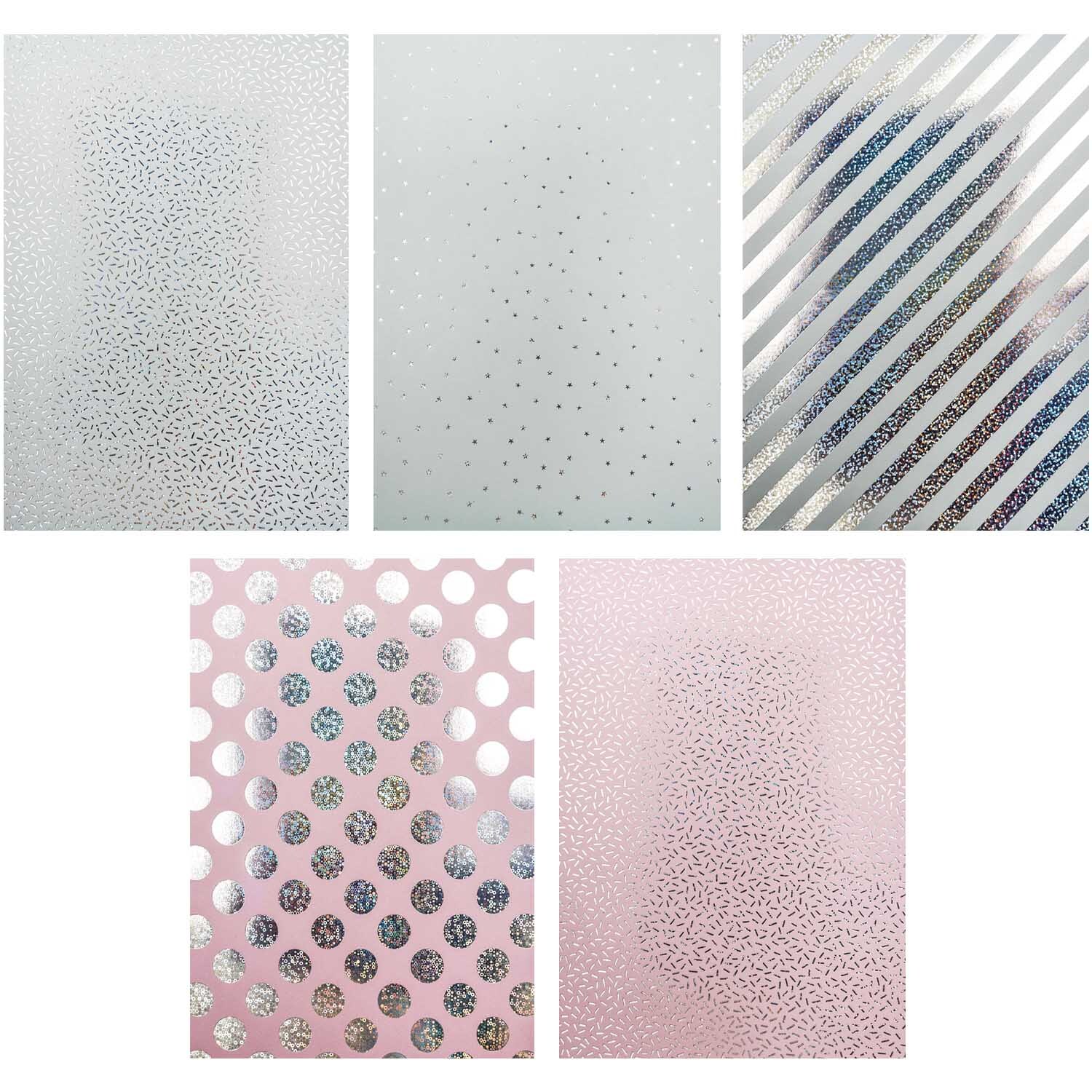 Paper Poetry Motivpapier Block mit holografischen Mustern und Hot Foil von Rico Design.