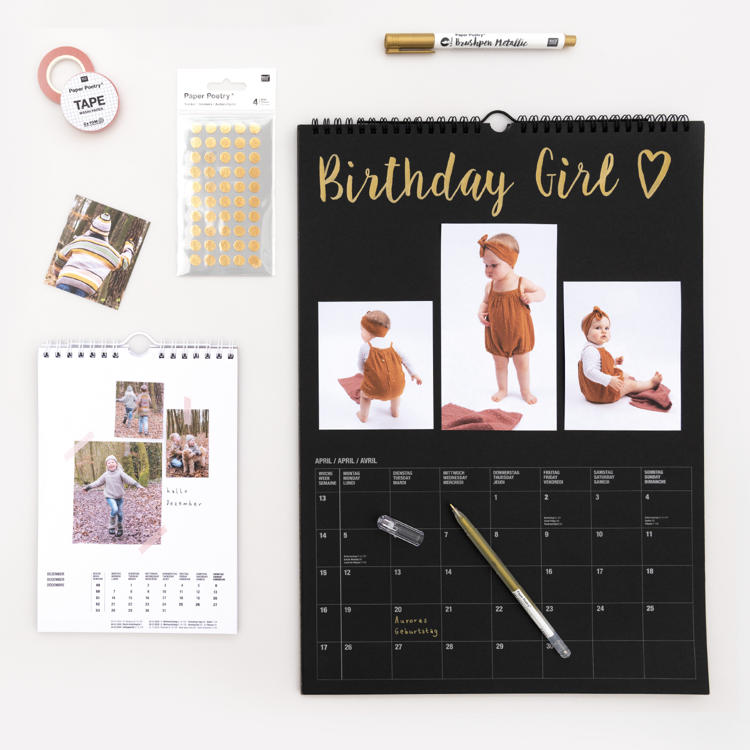 Bastelanleitung Jahreskalender zum Selbstgestalten von Rico Design