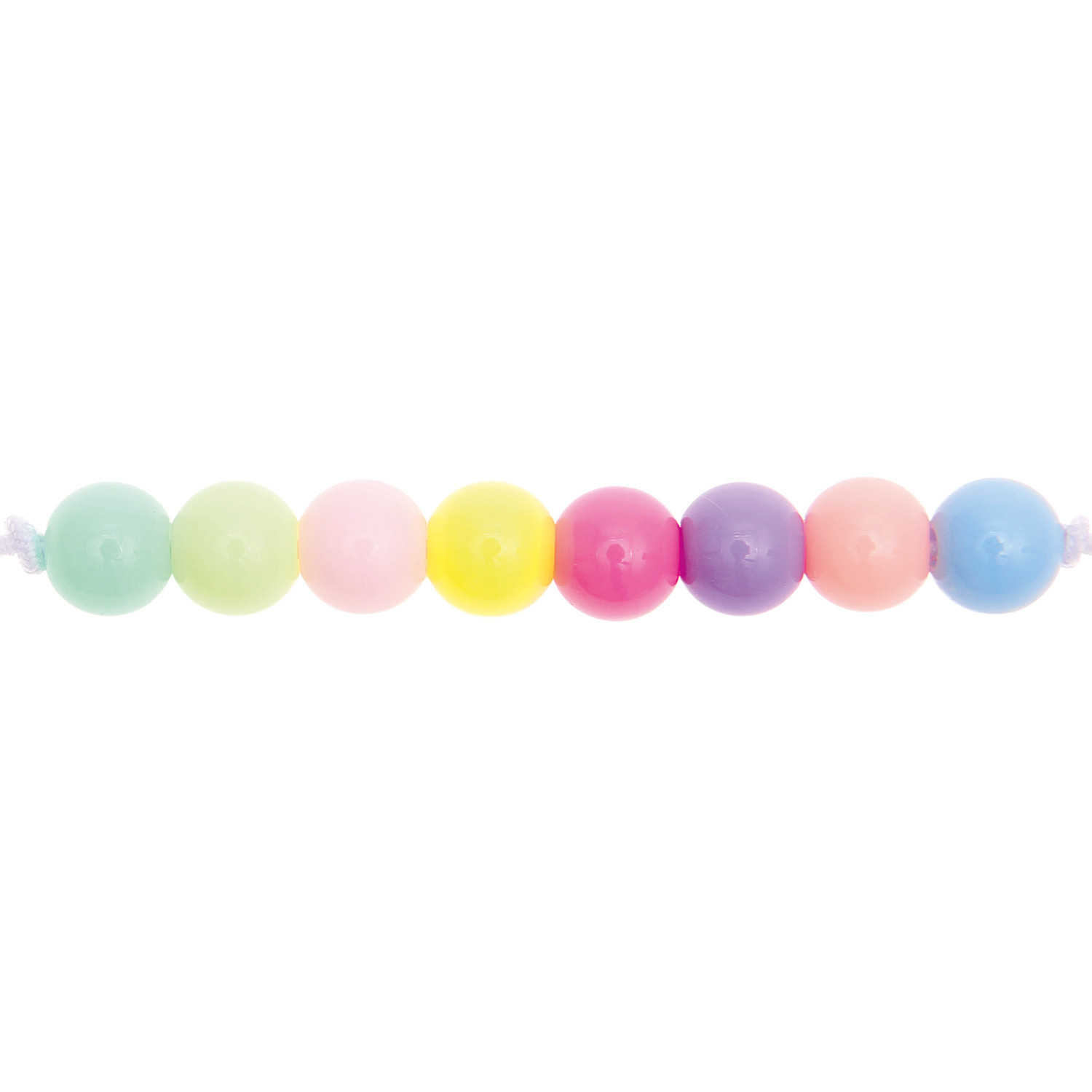 Itoshii Kunststoffperlen in pastellfarbenem Regenbogen-Mix, 6mm, 80 Stück, von Rico Design.