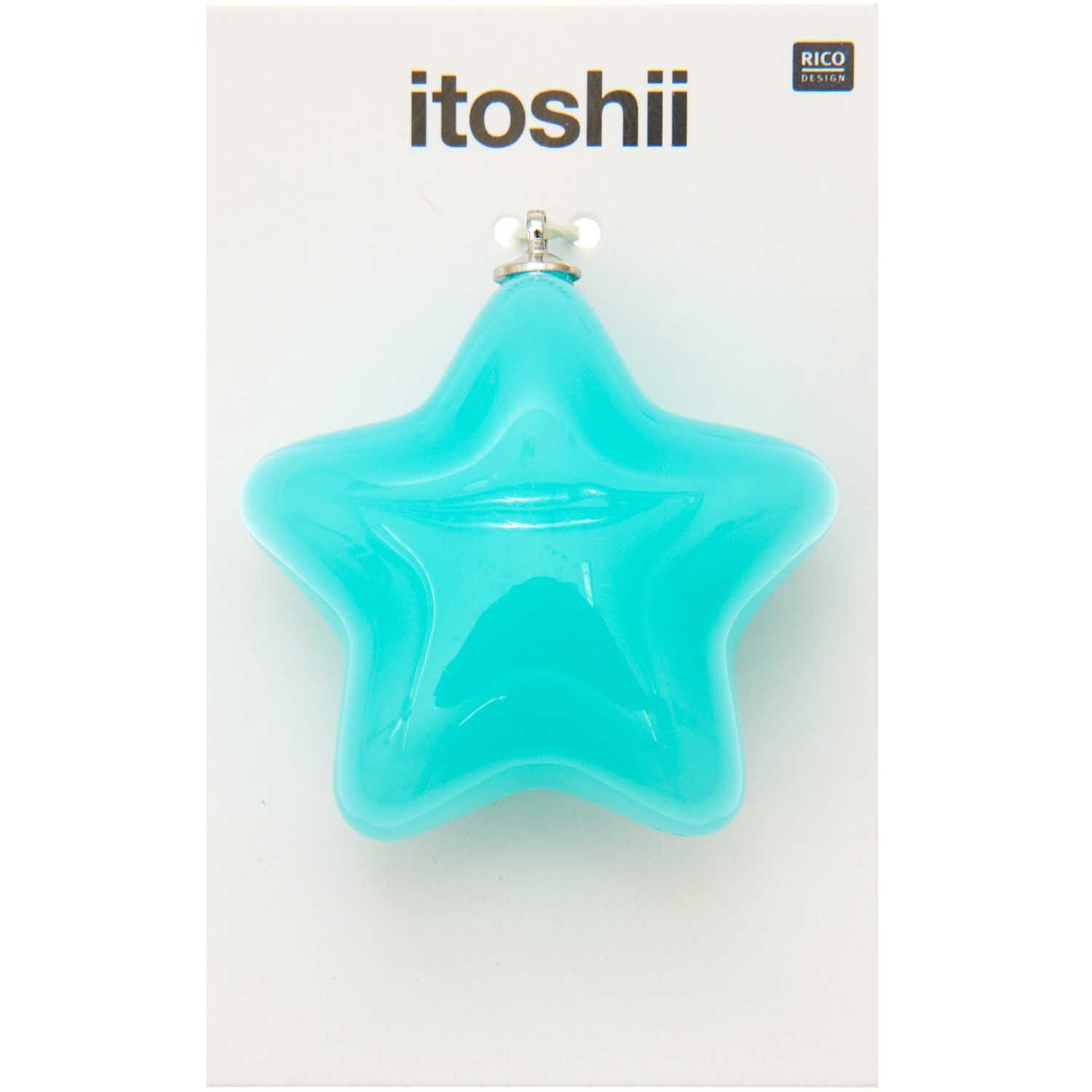 itoshii Stern Anhänger blau 37x40x21mm 1 Stück Farbe Blau von Rico Design