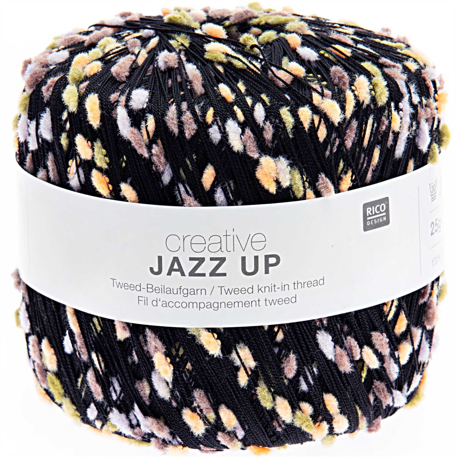 Creative Jazz Up: Bunter Tweed-Strickgarn von Rico Design, 25g 285m, ideal für kreative Projekte.