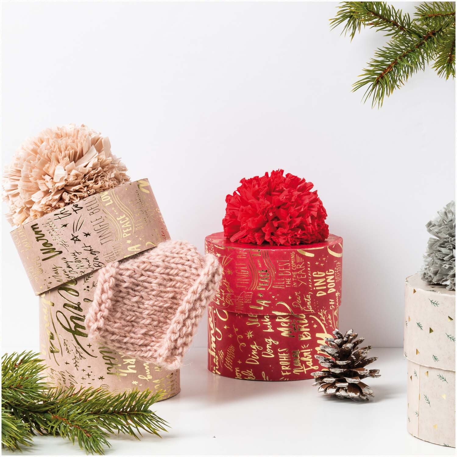 Paper Patch Papier Schrift Jolly Christmas pastell 30x42cm von Rico Design