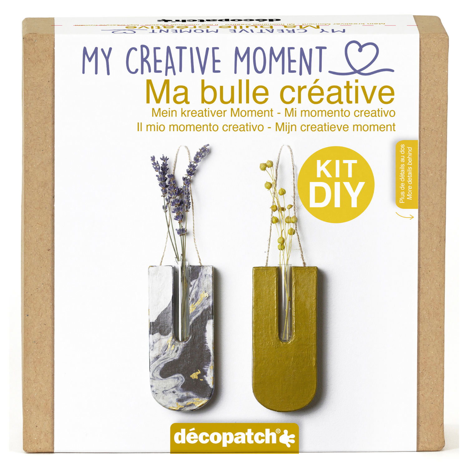 Bastelset Kreativer Moment Stielvase: DIY-Kit mit zwei dekorativen Vasen, ideal für kreative Projekte.