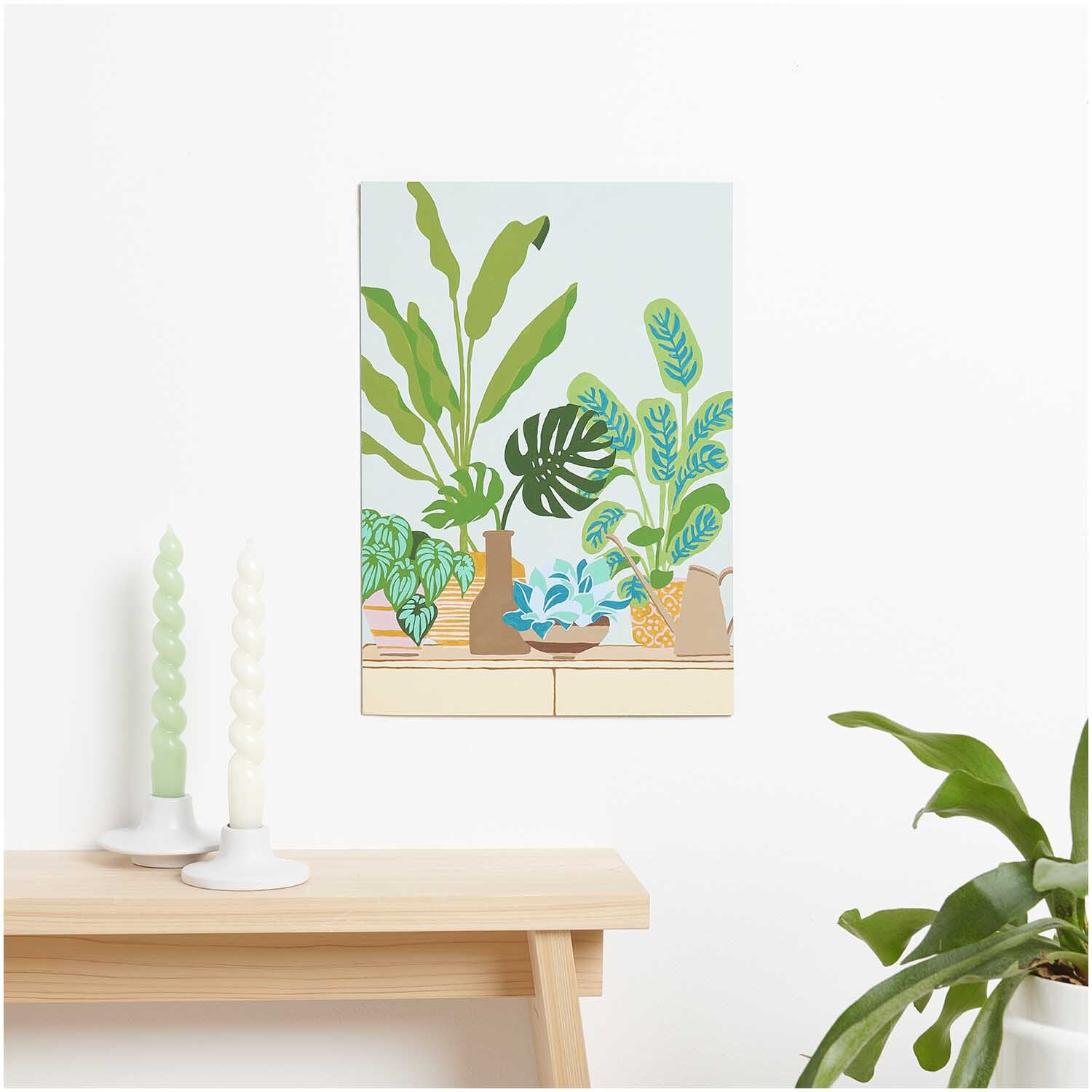 Rico Design Malen nach Zahlen Pflanzen zeigt ein farbenfrohes Pflanzenmotiv auf Leinwand.