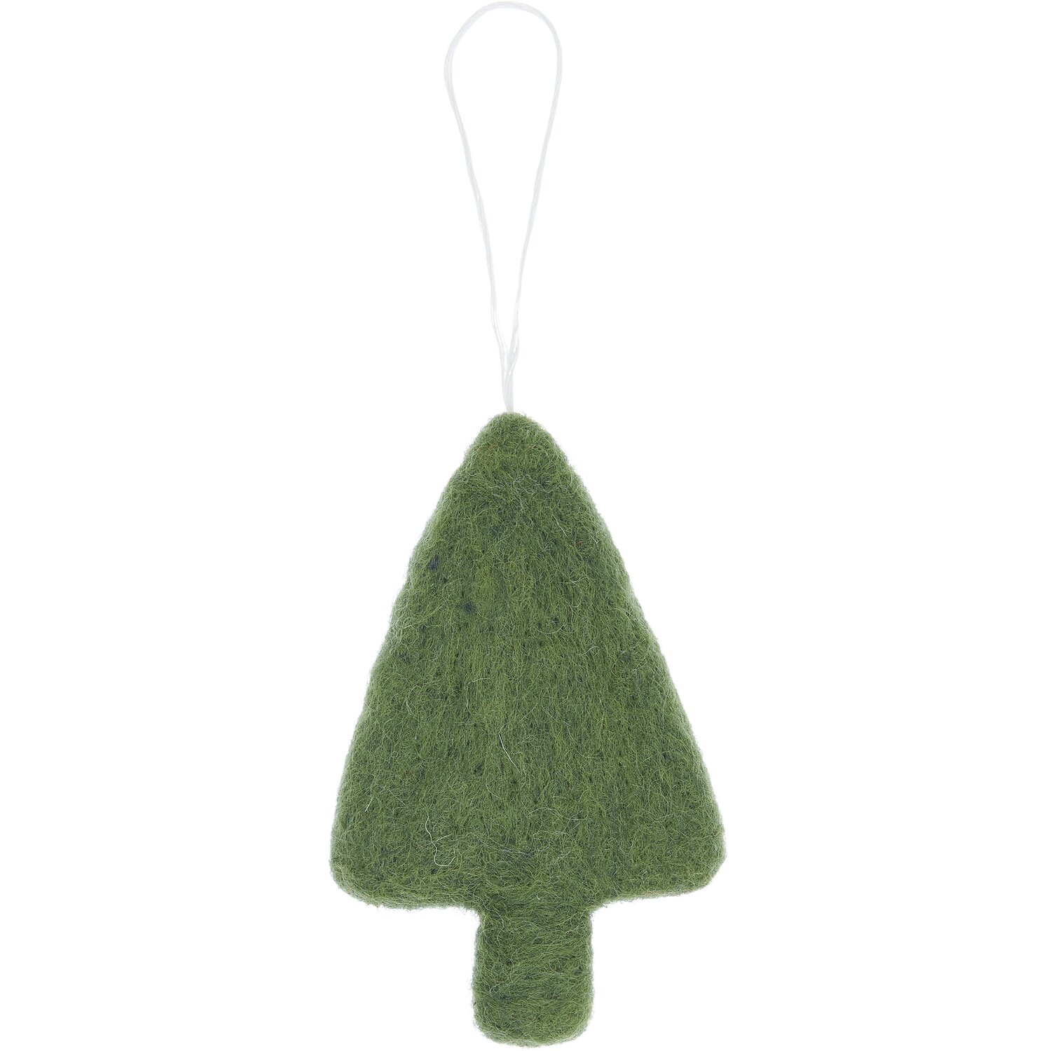 Aufhänger Tanne mit Ästen handgefilzt, 10,5x6x1,3cm, in Khaki von Rico Design, ideal für weihnachtliche Dekorationen.