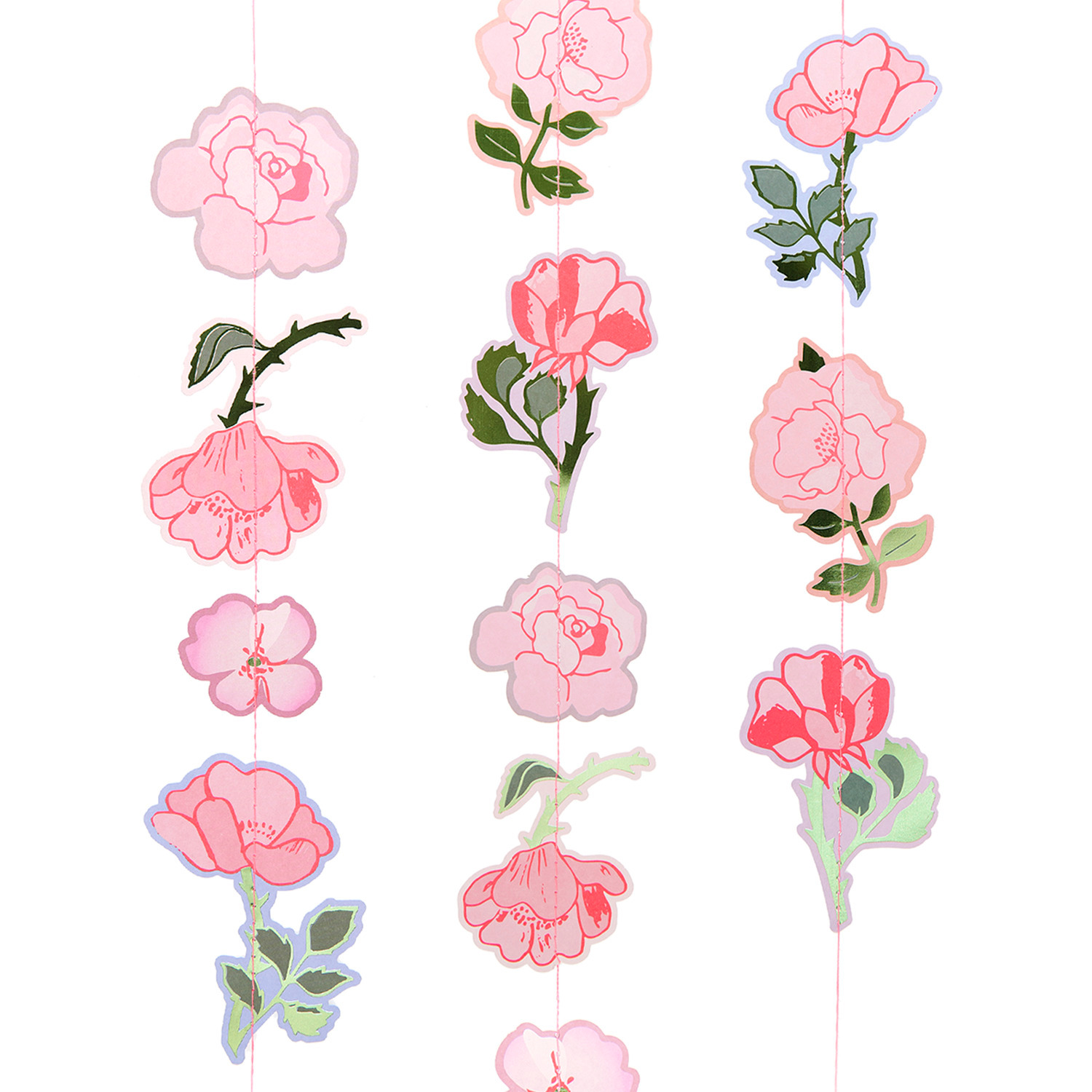Paper Poetry Genähte Girlande Rosen 2,3m von Rico Design