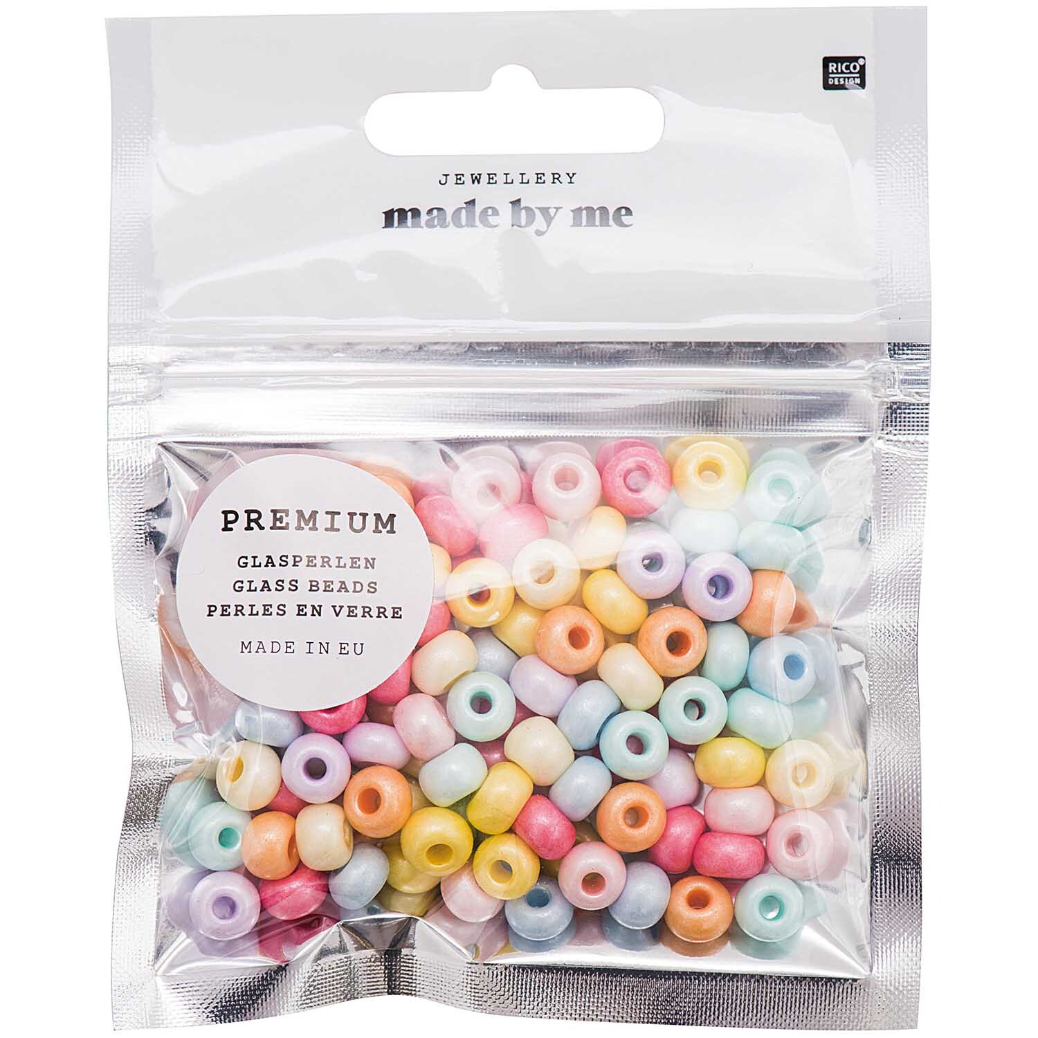 Glasperlen chalk terra pastell 8x5,5mm von Rico Design