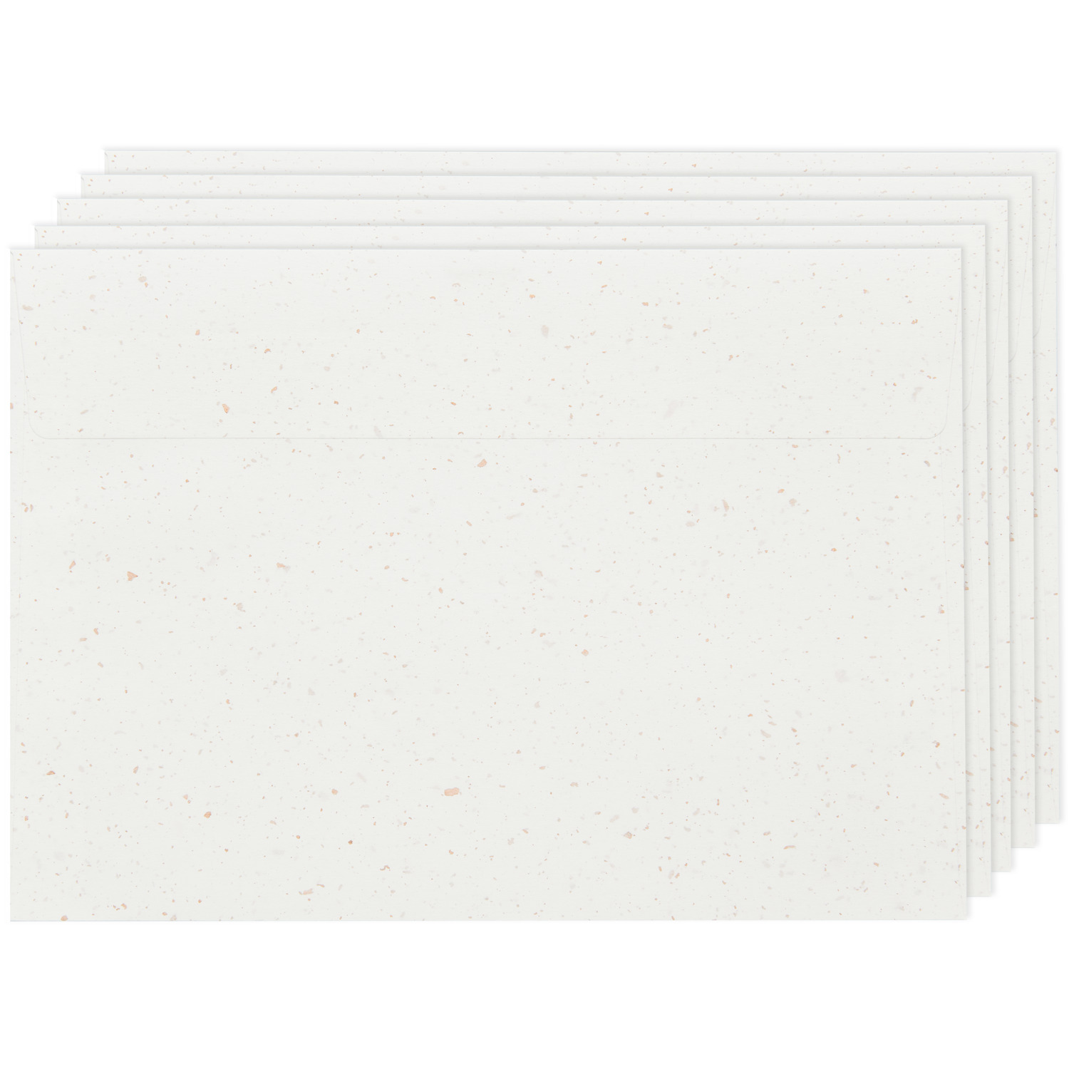 Paper Poetry Renew Umschläge C5, 5 Stück, Offwhite-roségold von Rico Design. Stapel Umschläge in neutralem Design, ideal für elegante Anlässe.