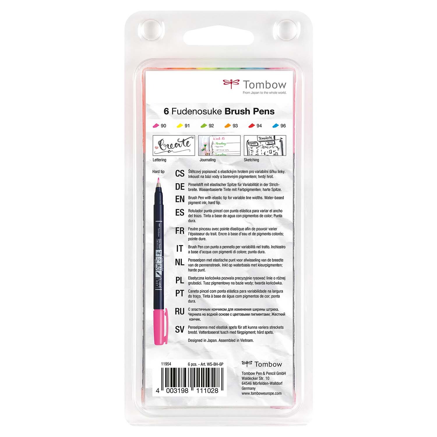 Fudenosuke Brush Pens neon 6-teilig von Royal Talens